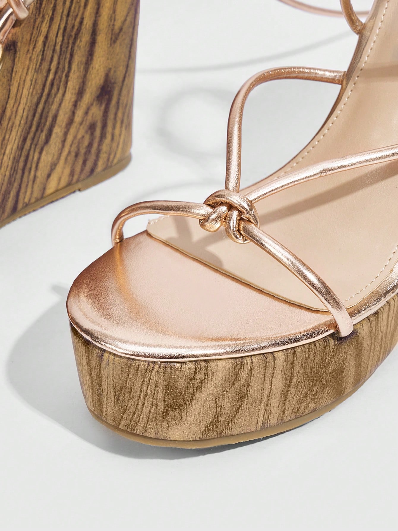 In Rose Gold Women Platforms & Wedge Sandals