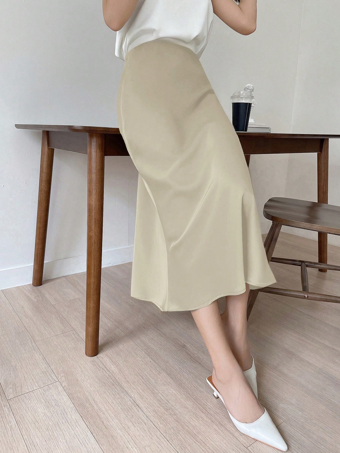 In Beige Women Skirts