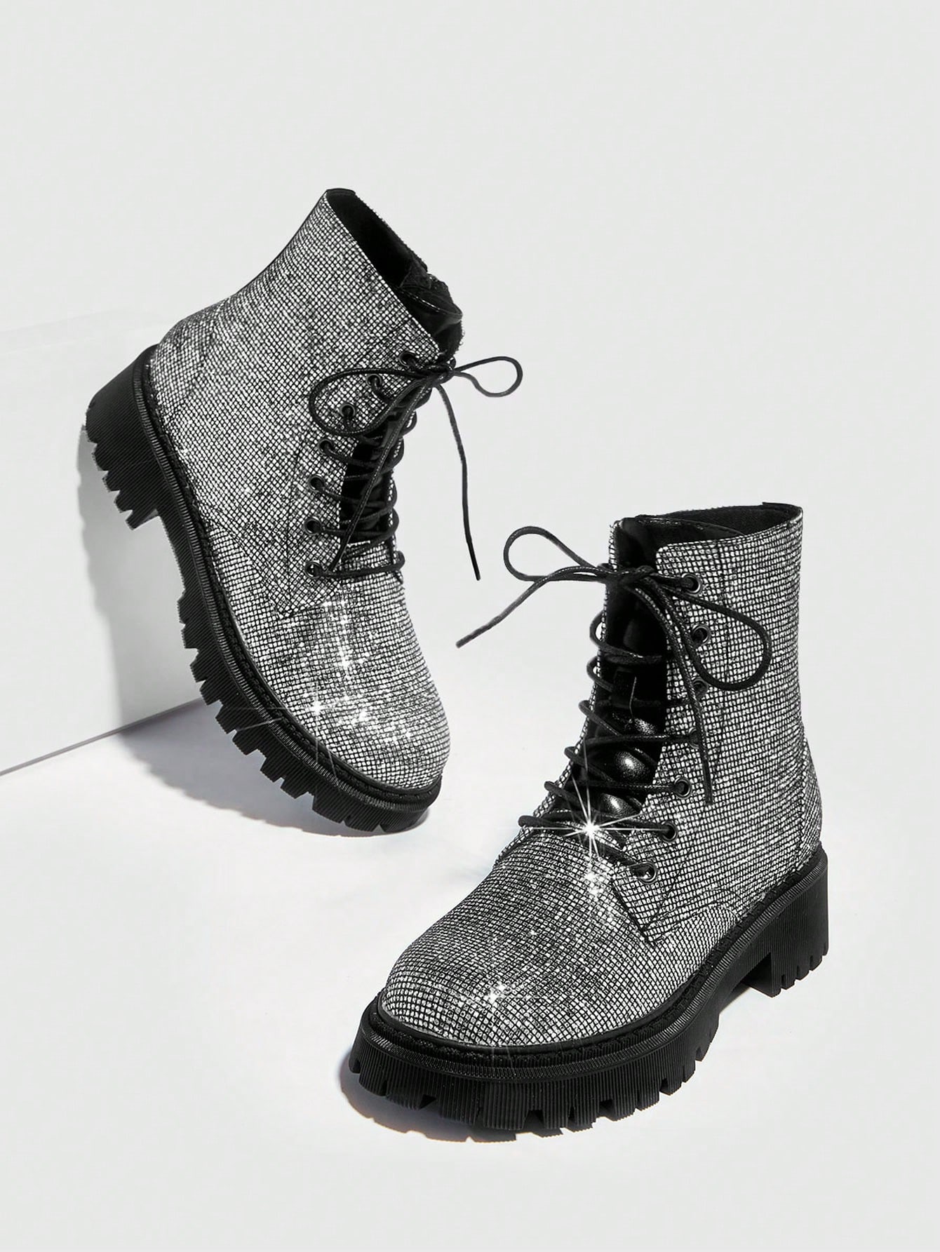 In Silver Women Fashion Boots