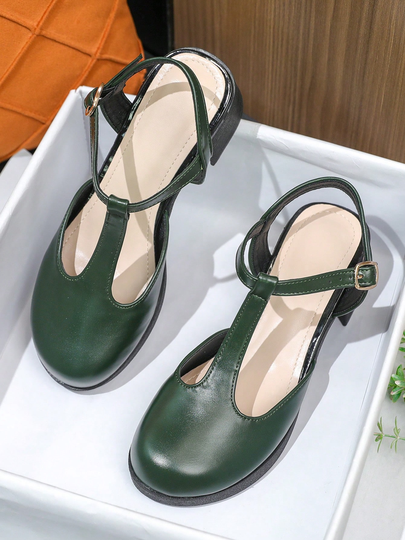 In Dark Green Women Shoes