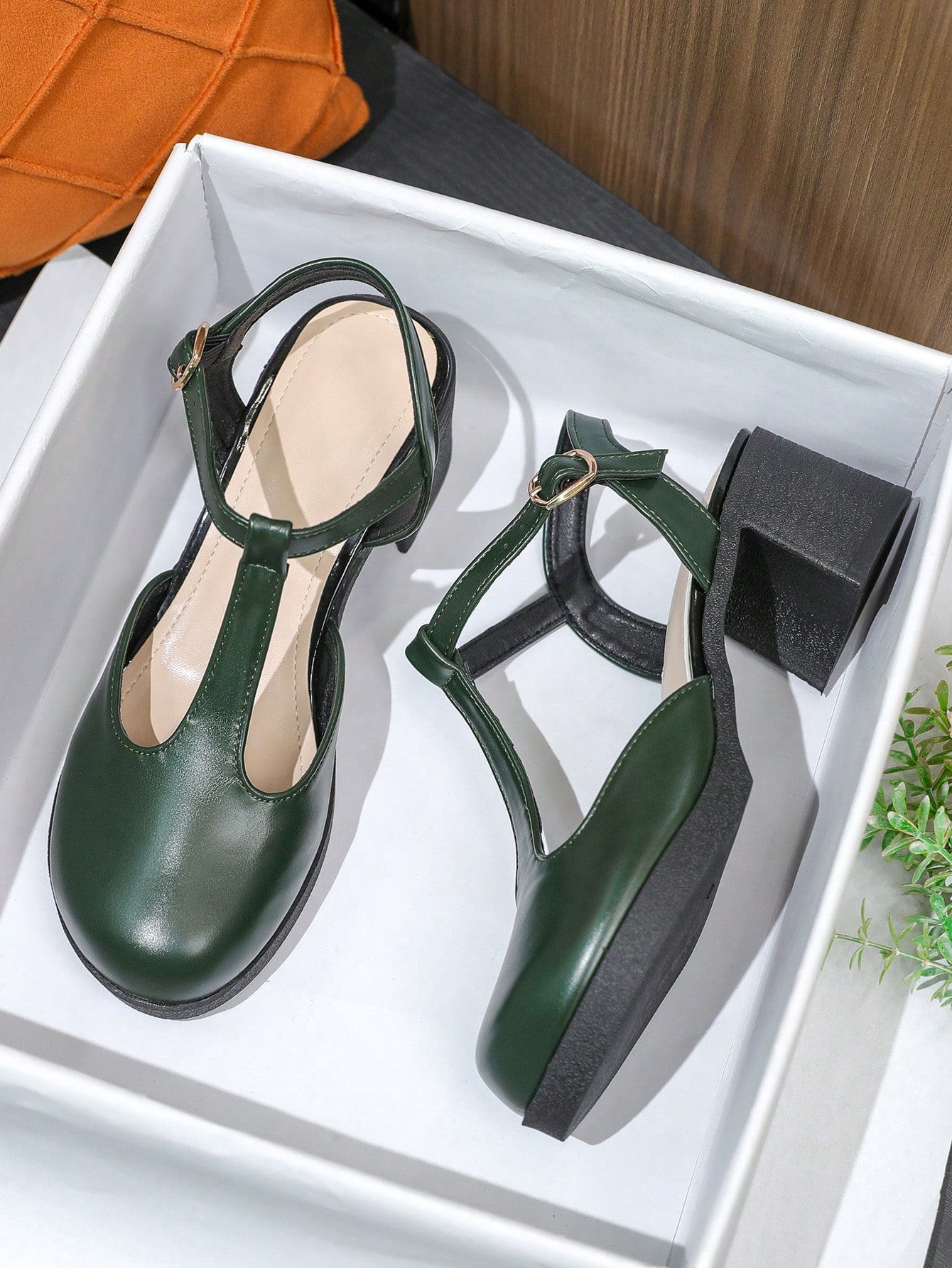 In Dark Green Women Shoes