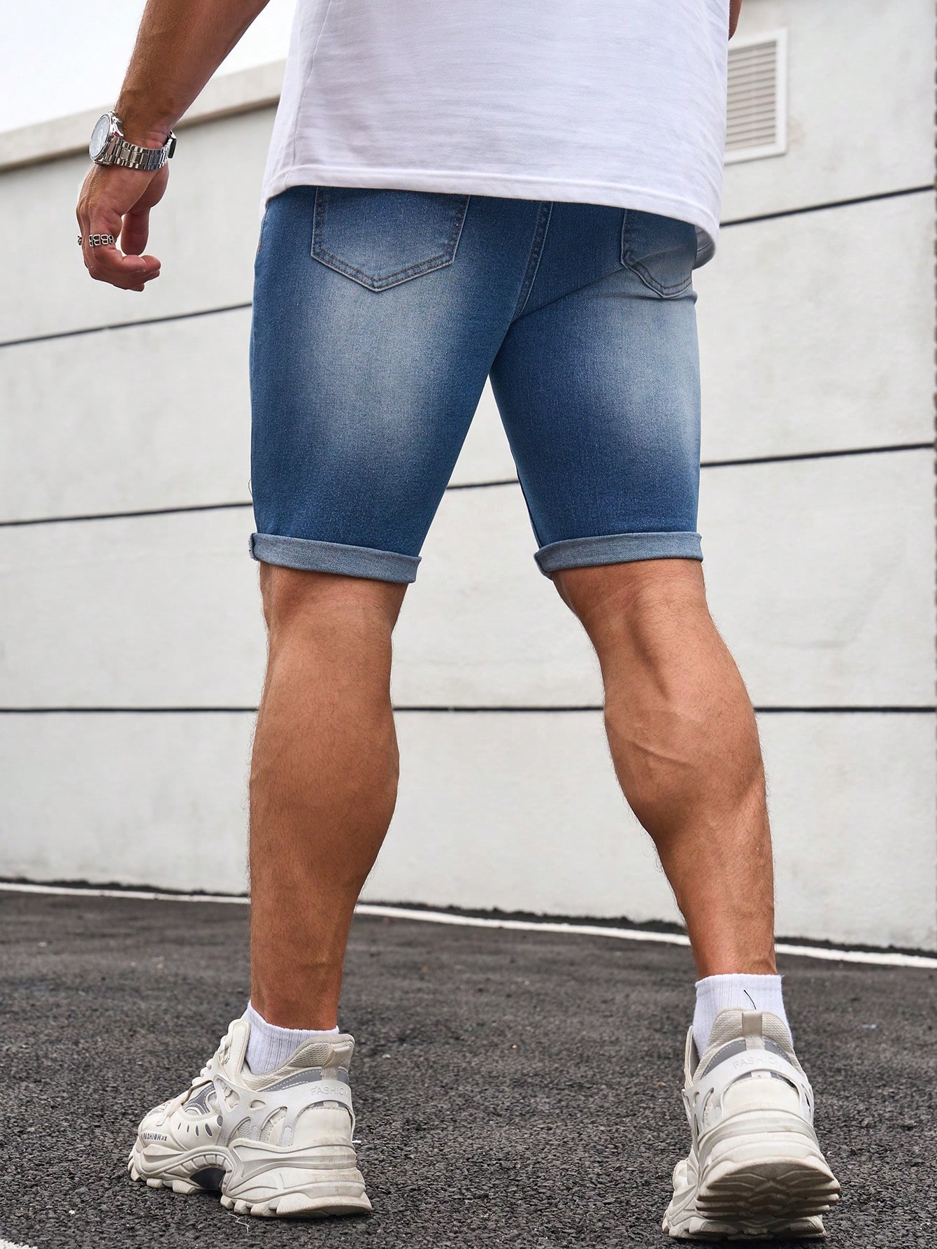 Men Plus Size Denim Shorts