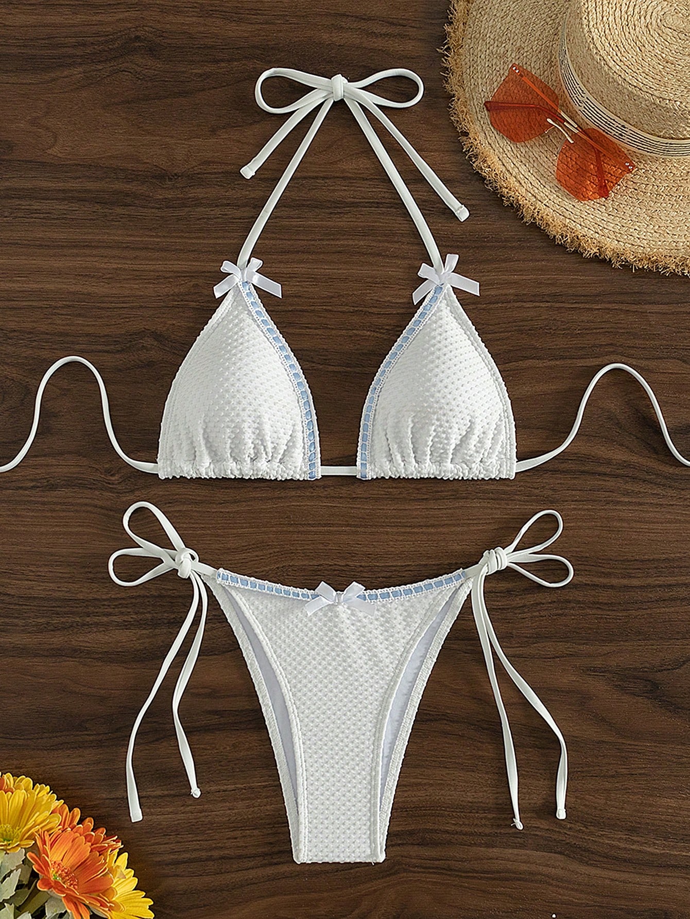 In White Women Bikini Sets