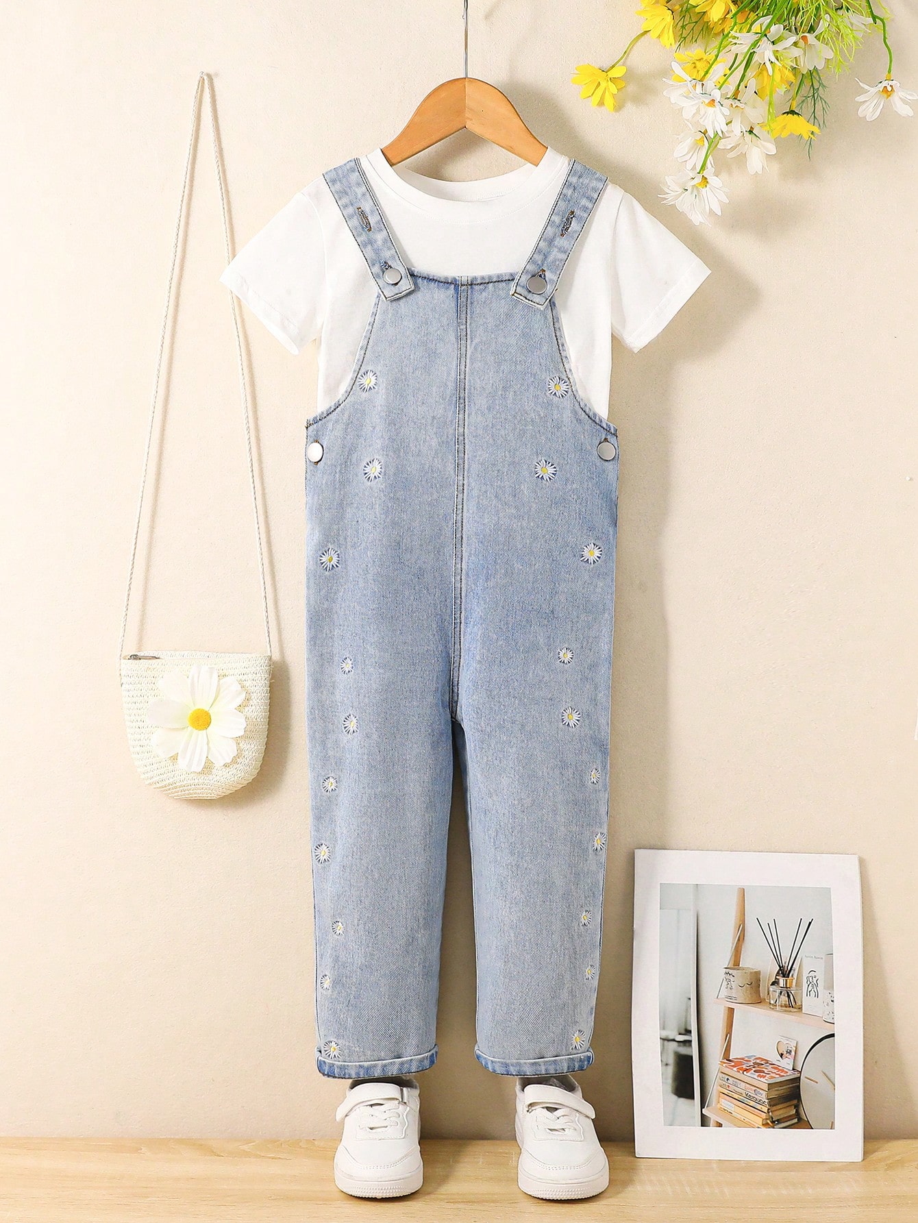 Young Girls Denim Overalls & Jumpsuits