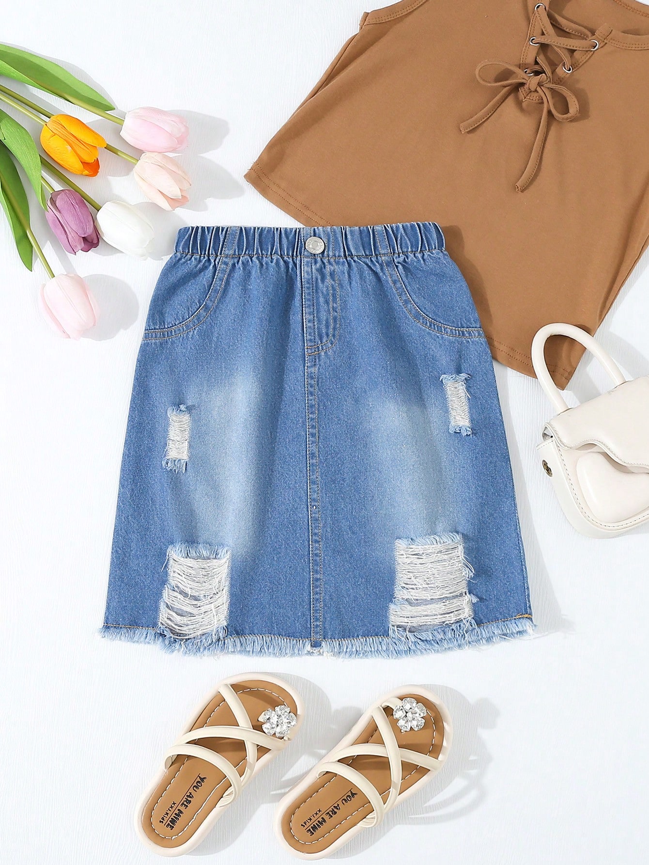 Young Girls Denim Skirts