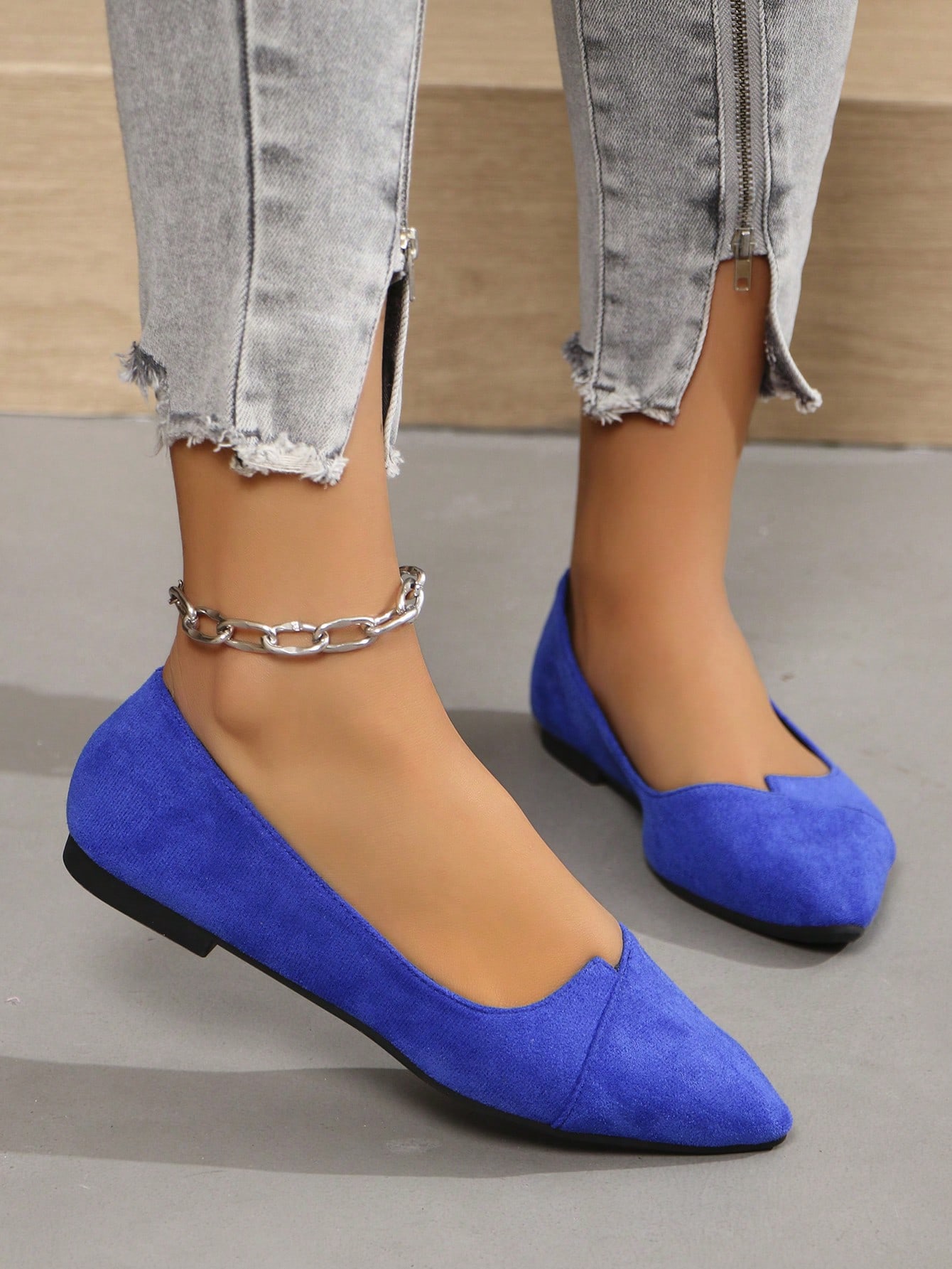 In Royal Blue Women Flats