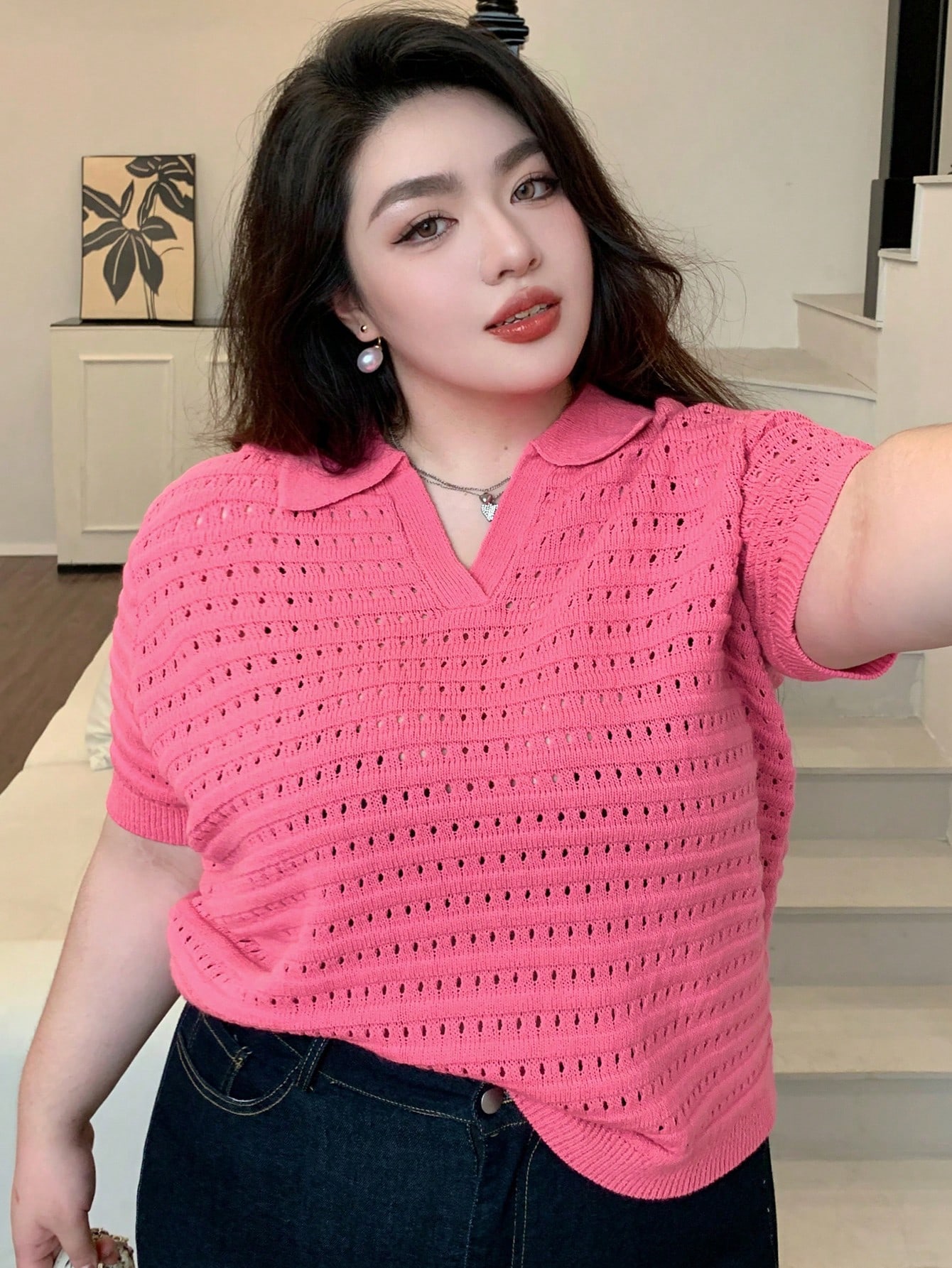 In Casual Plus Size Knit Tops