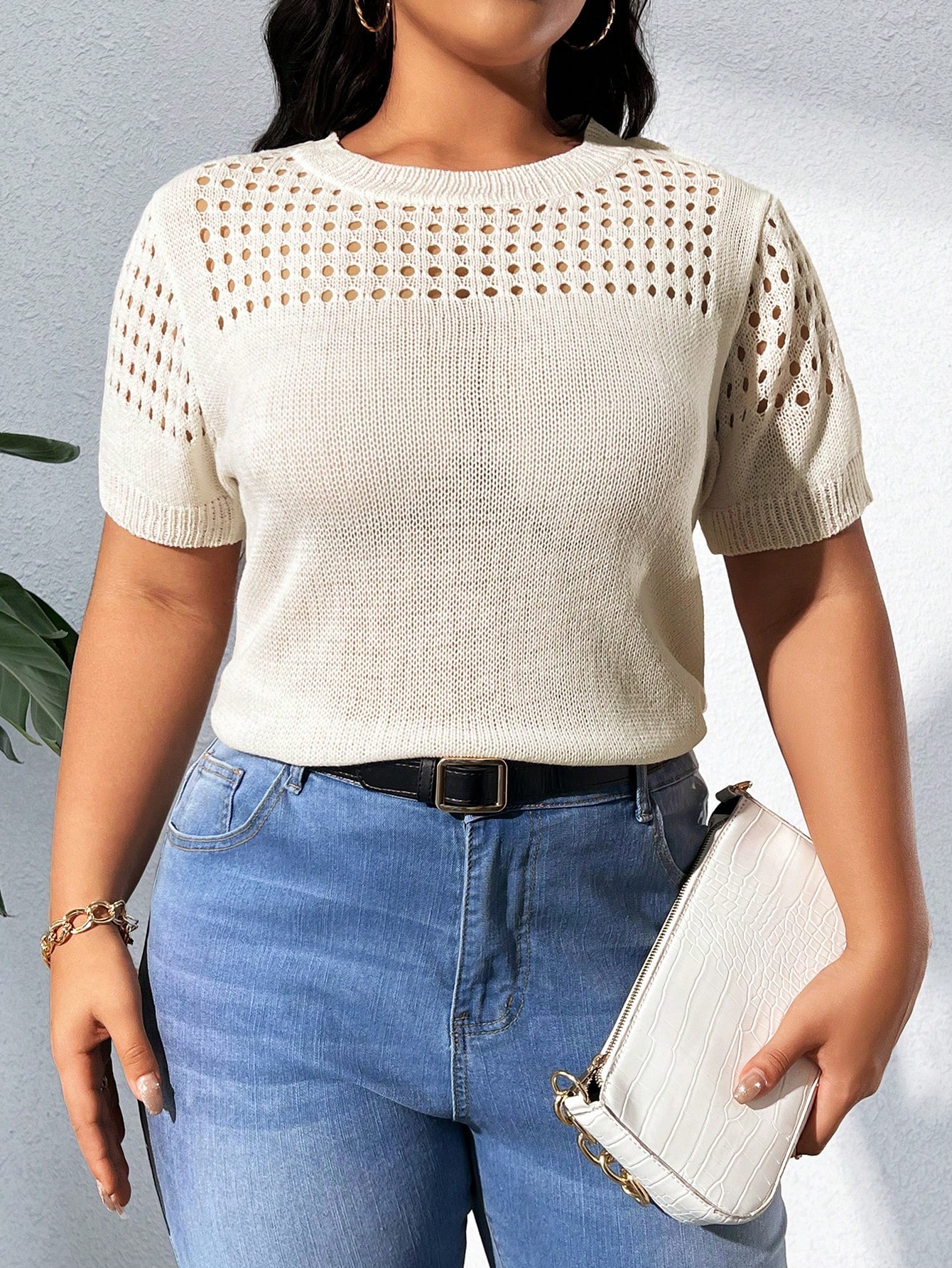 In Casual Plus Size Knit Tops