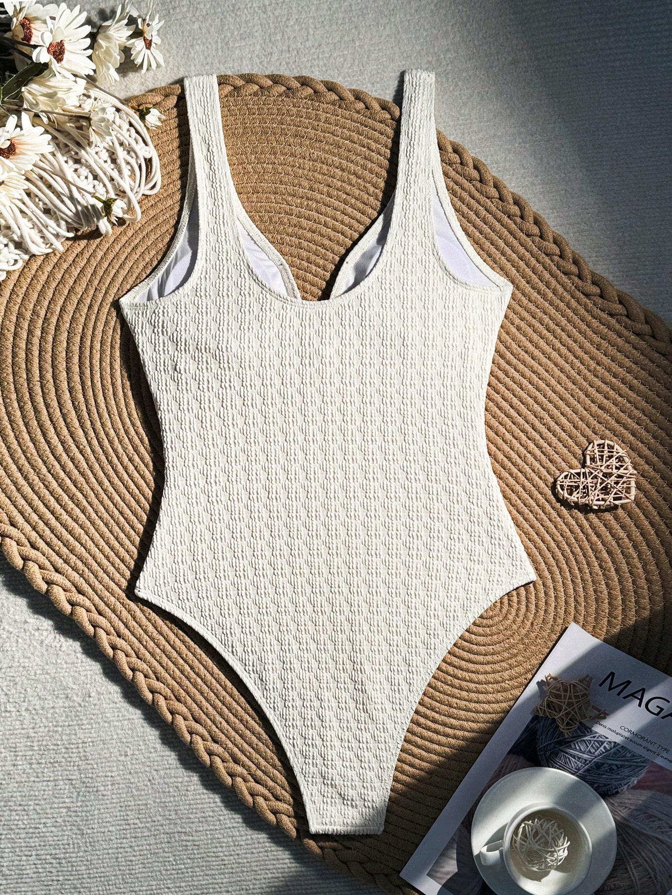 In Beige Women One-Pieces