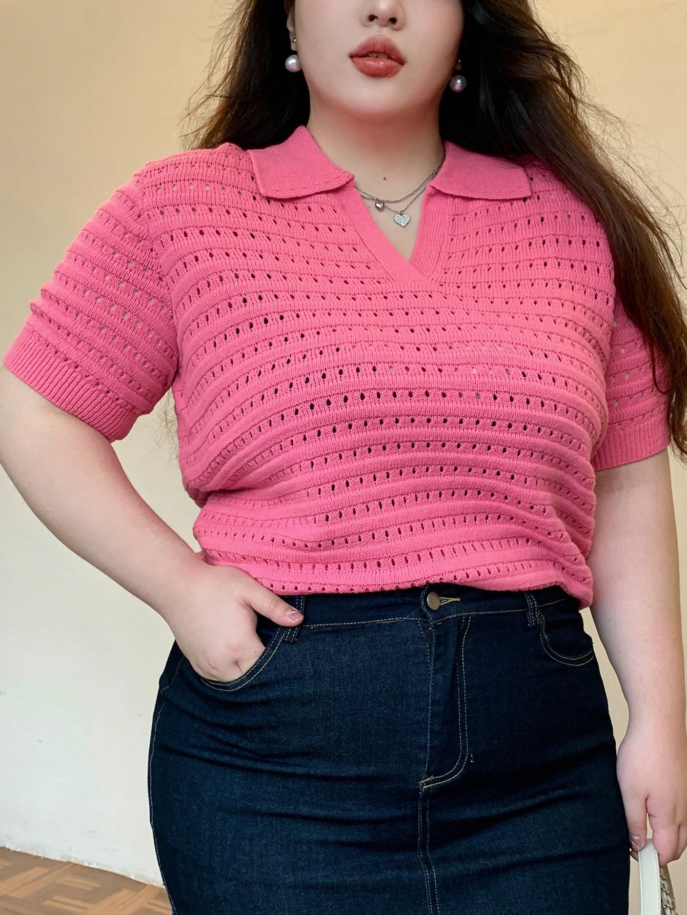 In Casual Plus Size Knit Tops