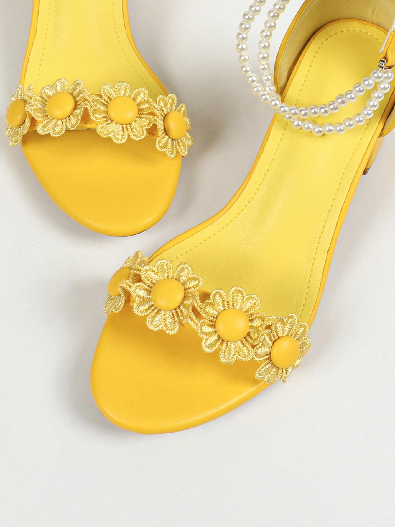 In Yellow Women Heeled Sandals