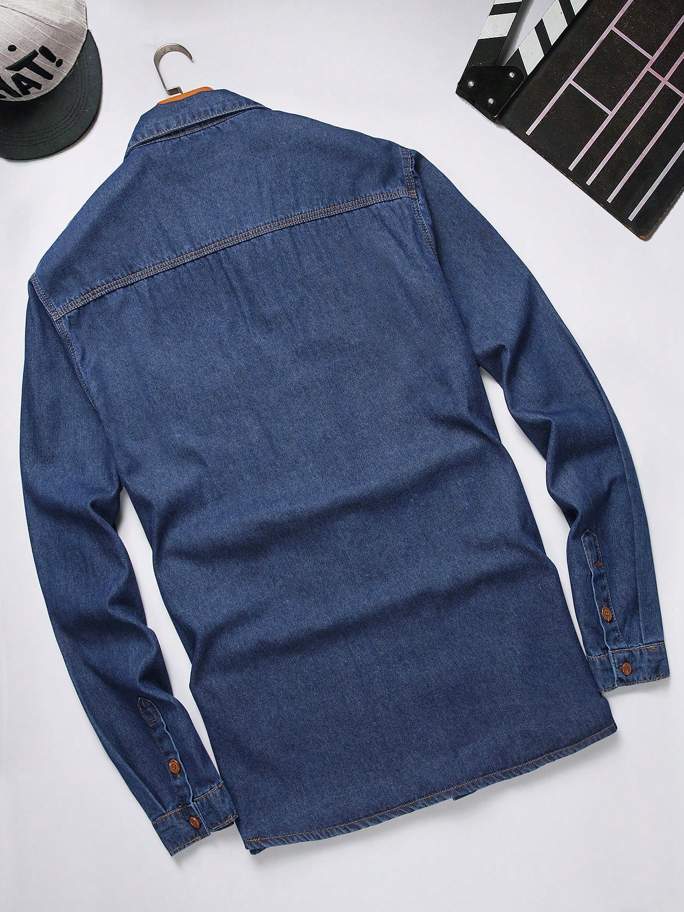 Men Plus Size Denim Shirts