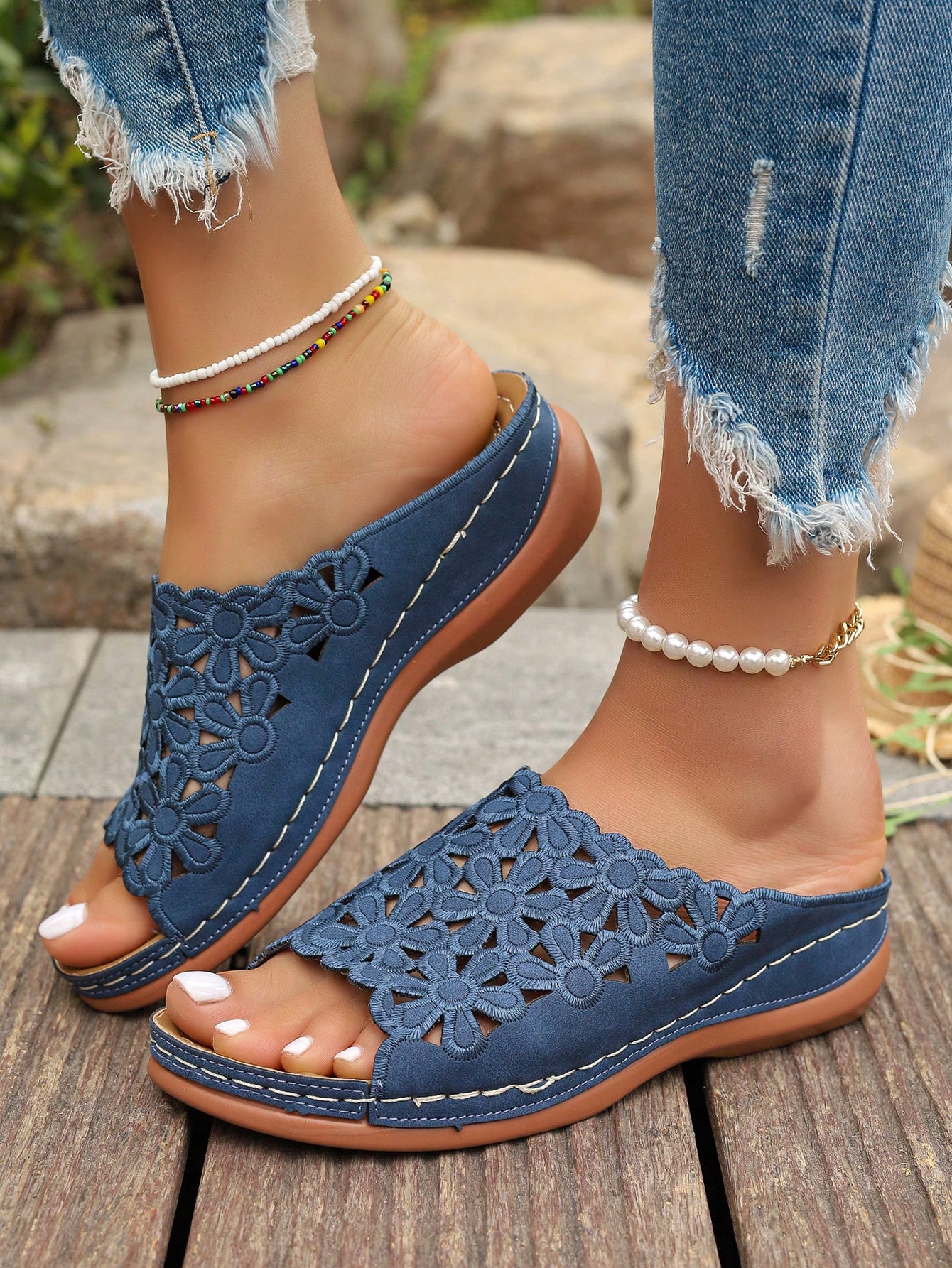 In Blue Women Platforms & Wedge Sandals