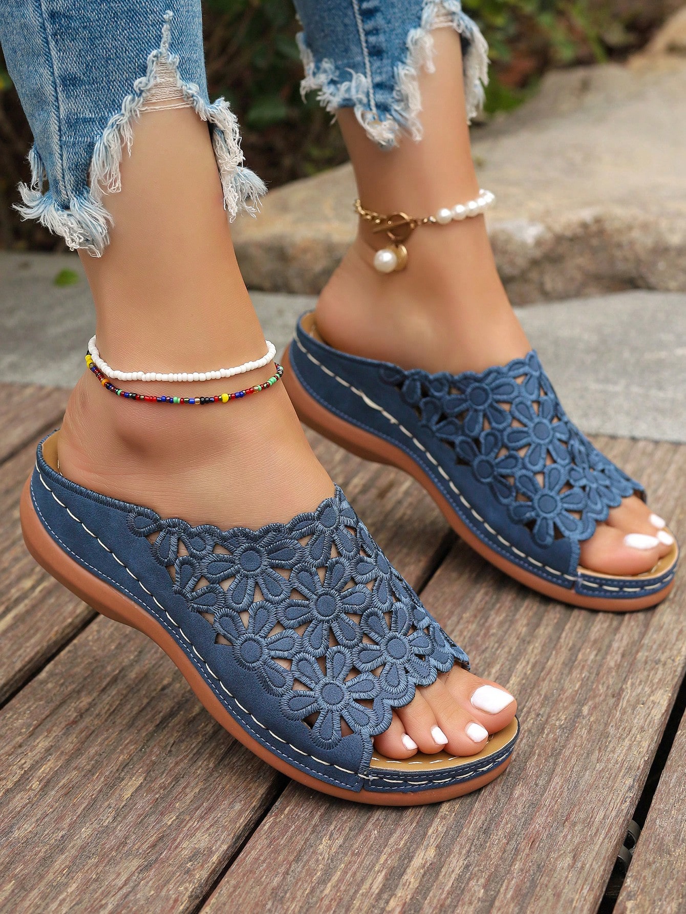 In Blue Women Platforms & Wedge Sandals