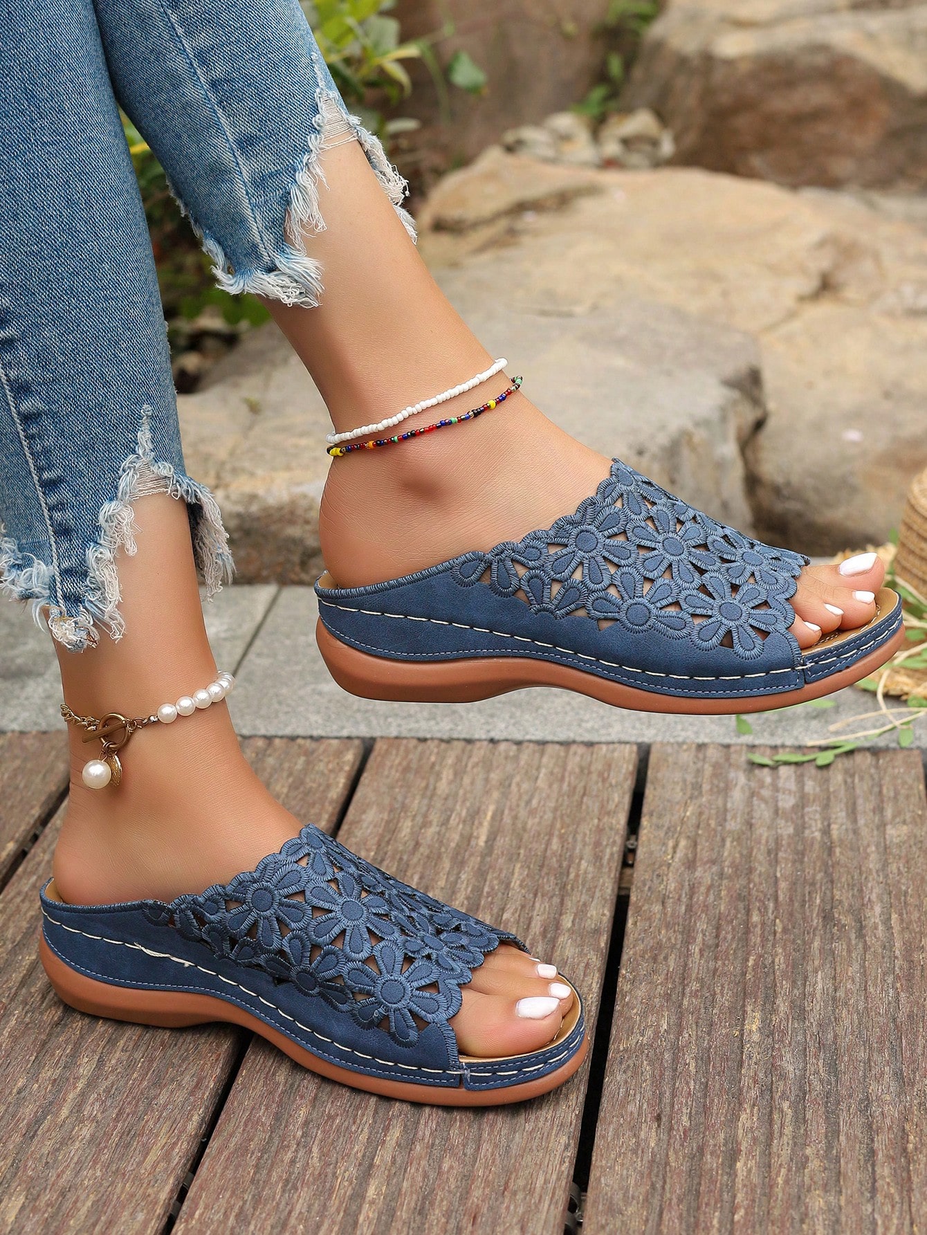 In Blue Women Platforms & Wedge Sandals