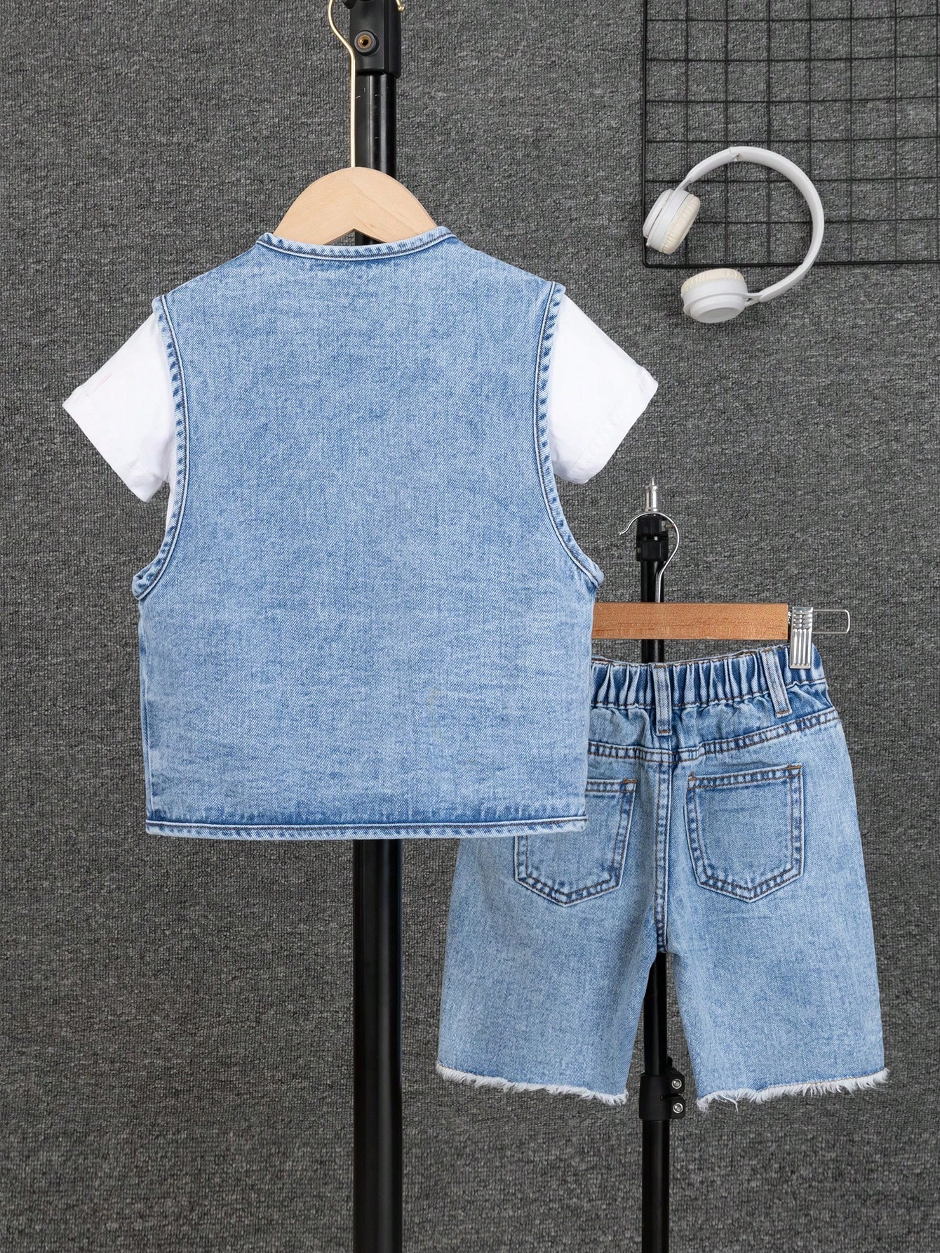 Young Boys Denim Two-piece Outfits