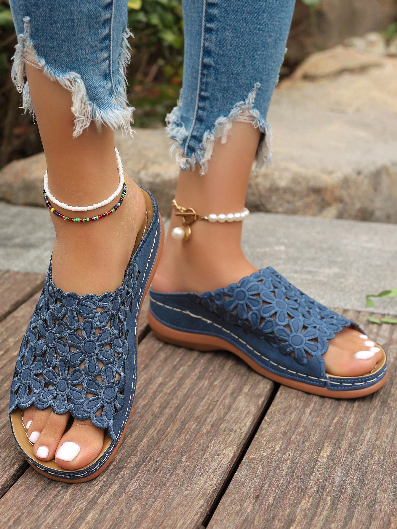 In Blue Women Platforms & Wedge Sandals