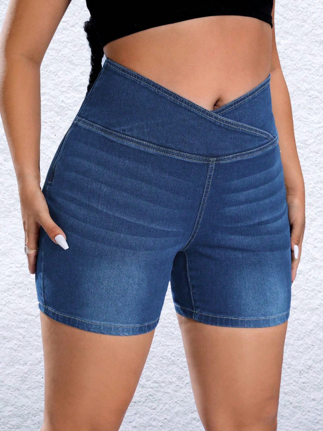 Plus Size Denim Shorts