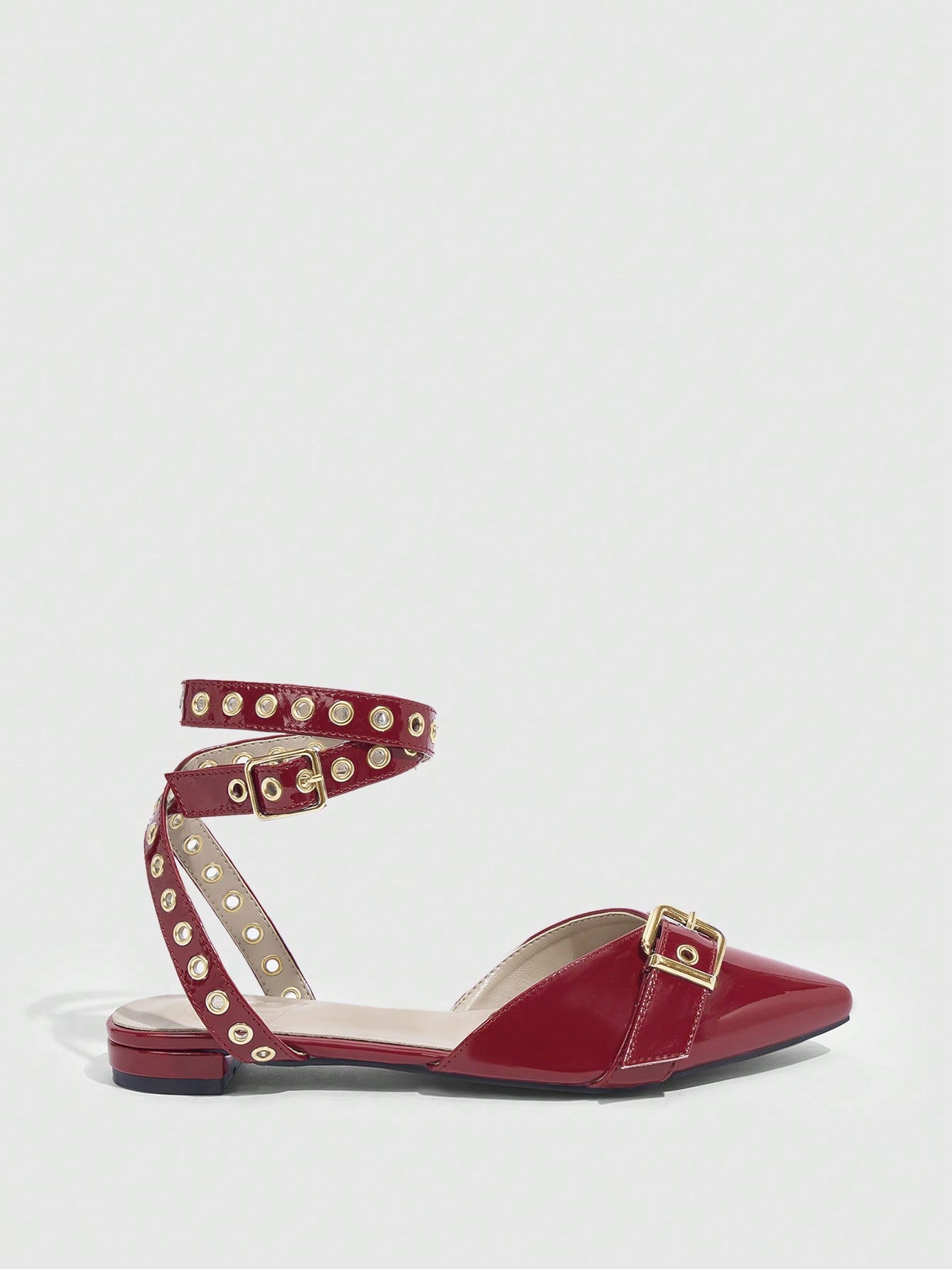 In Burgundy Women Flats