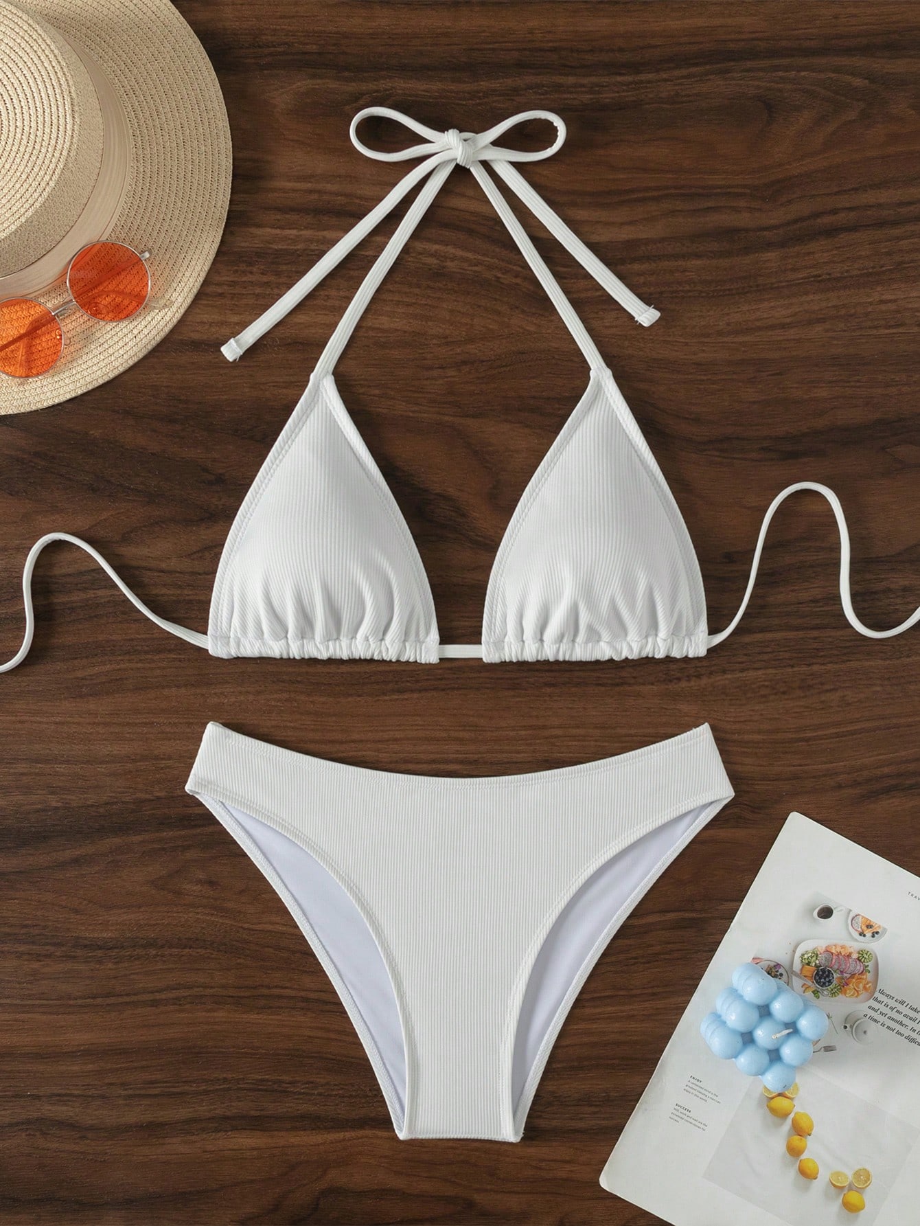 In White Women Bikini Sets