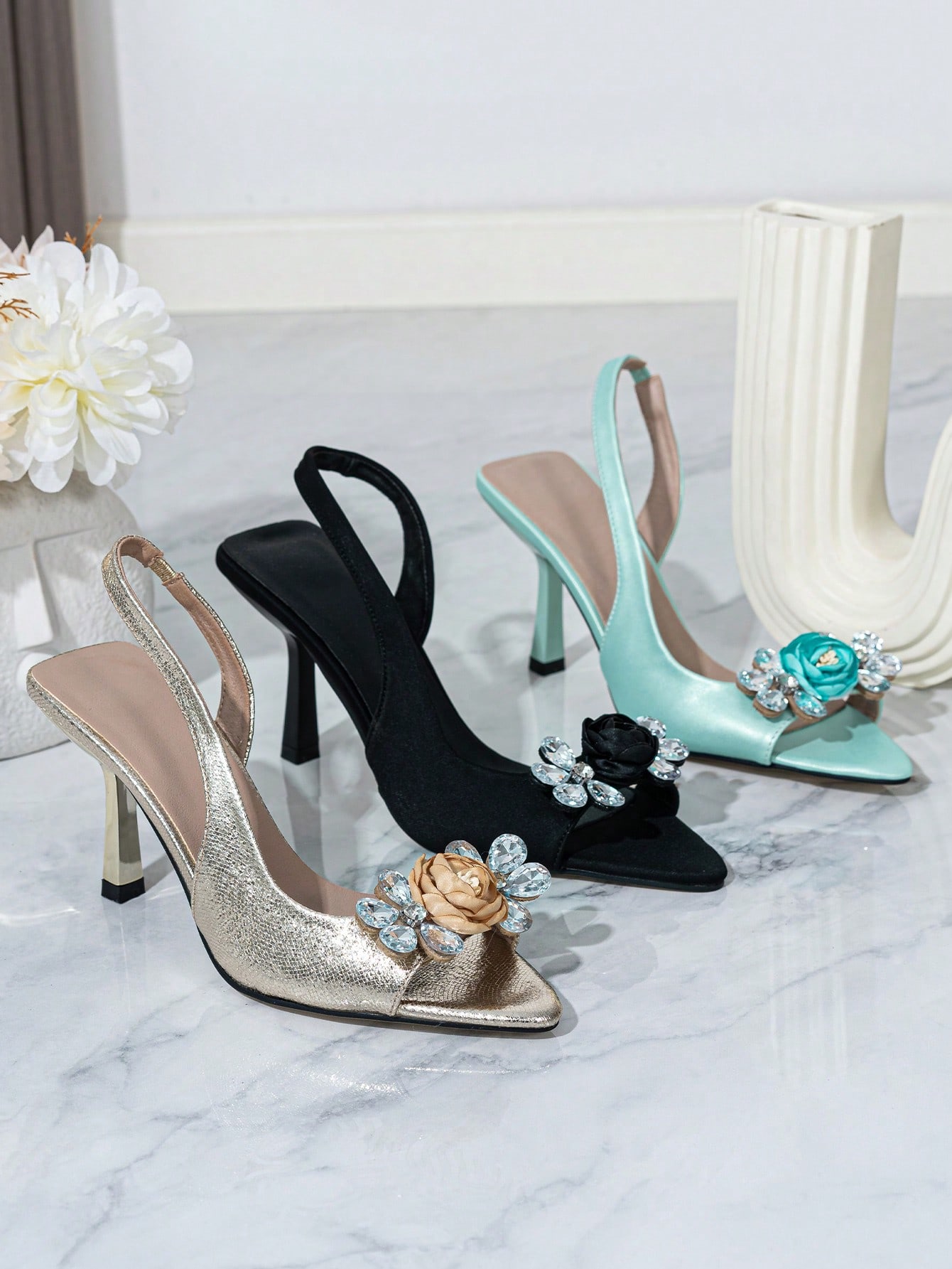 In Blue Women Heeled Sandals