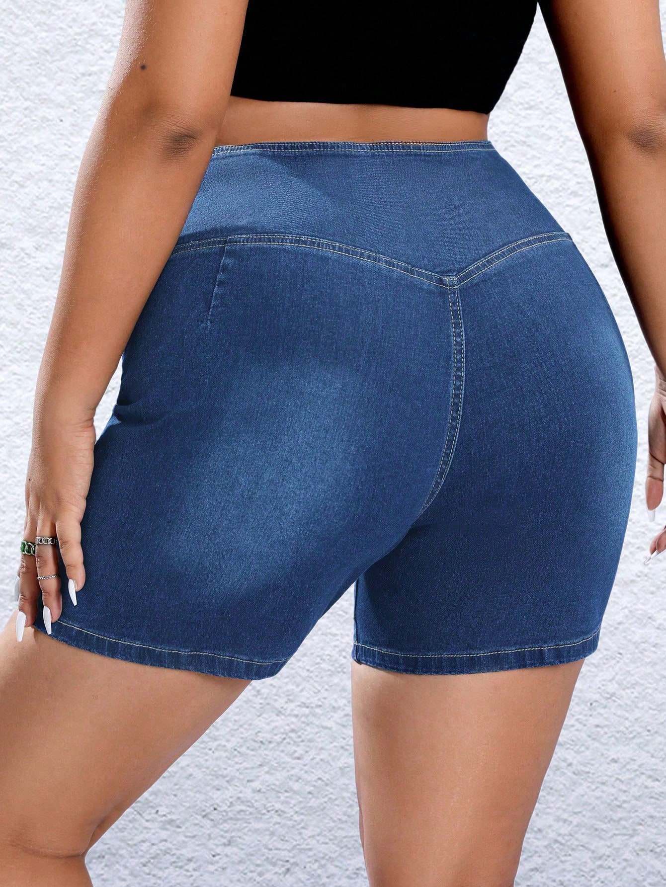 Plus Size Denim Shorts