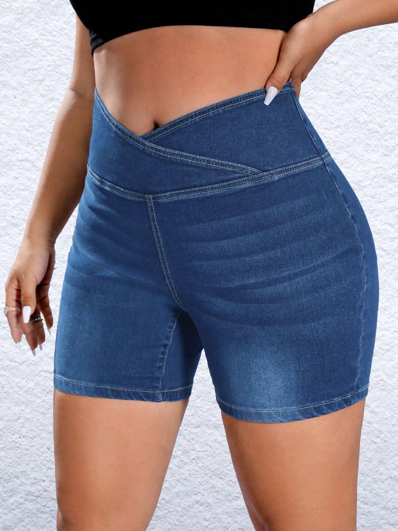 Plus Size Denim Shorts