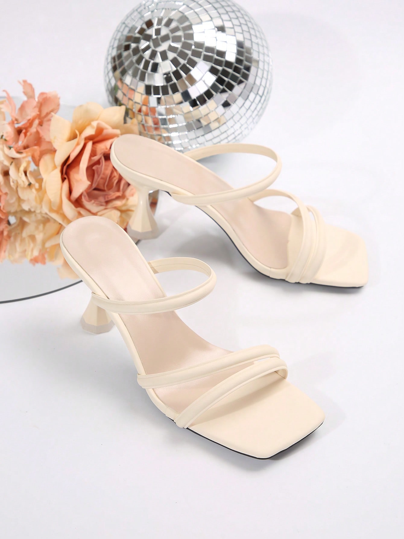 In Beige Women Heeled Sandals