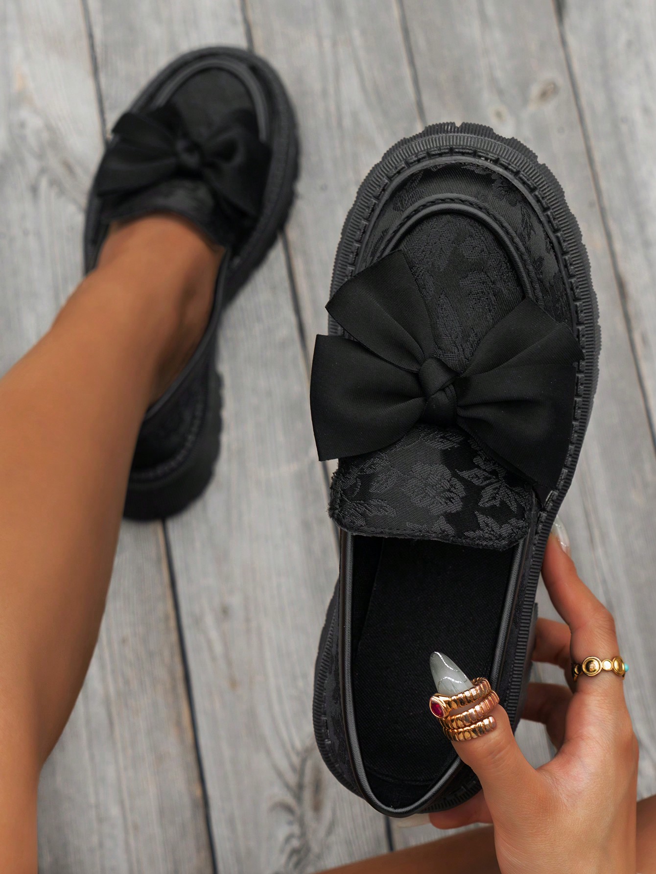 In Black Women Wedges & Flatform