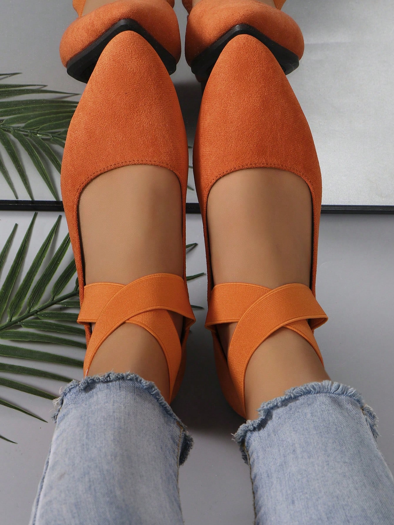 In Orange Women Flats