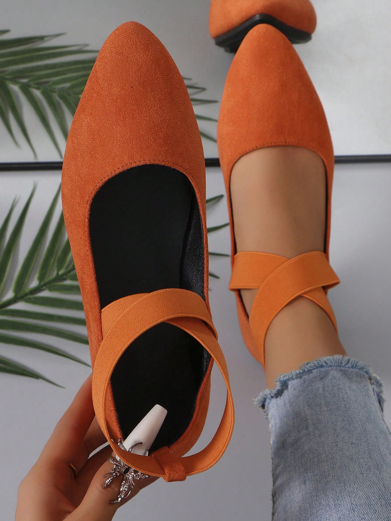 In Orange Women Flats