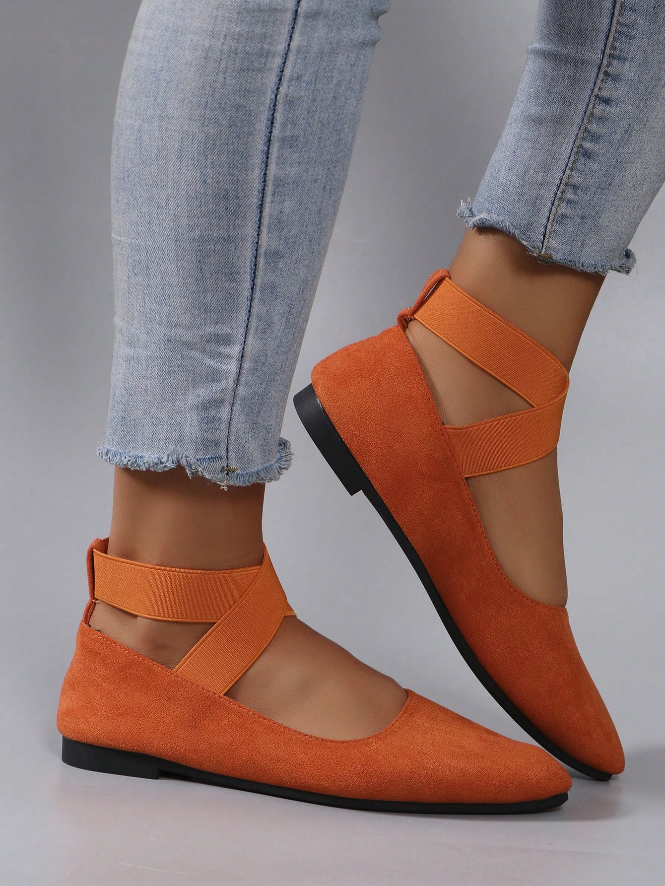 In Orange Women Flats