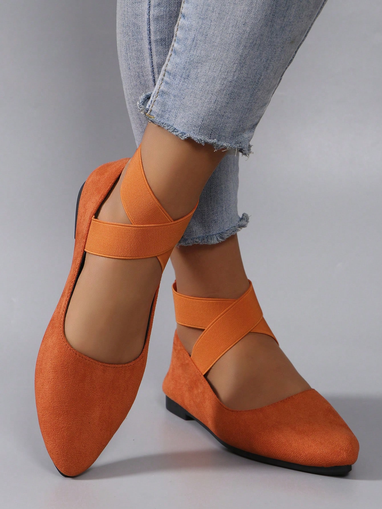 In Orange Women Flats