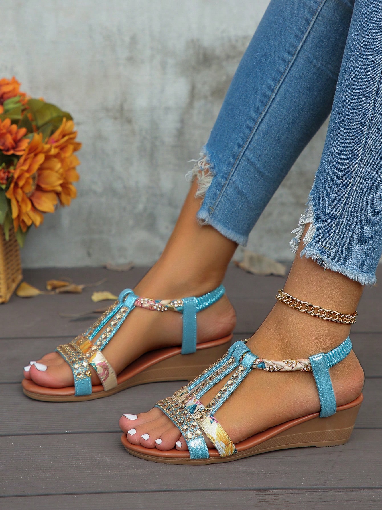 In Blue Women Platforms & Wedge Sandals