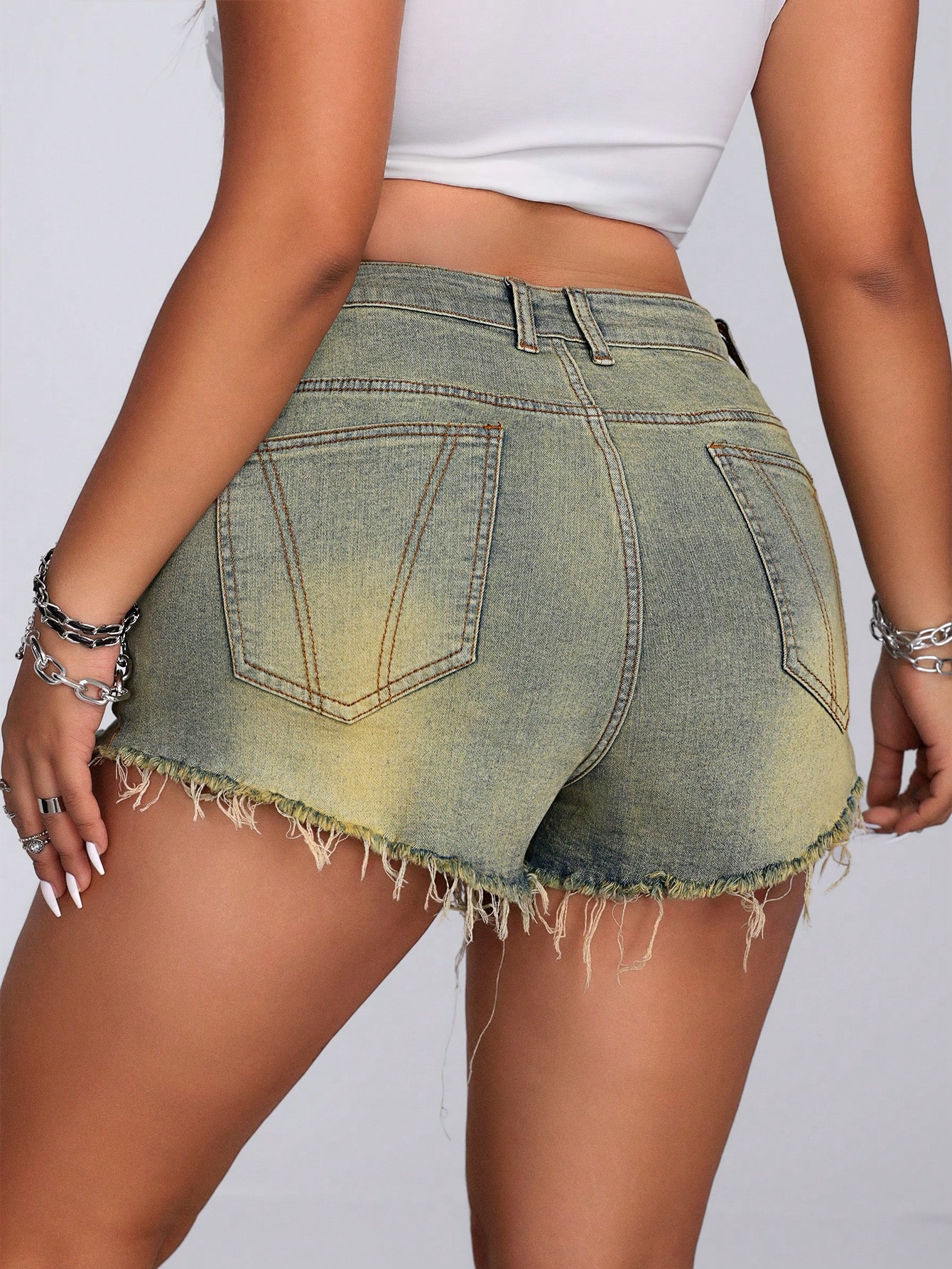 Plus Size Denim Shorts