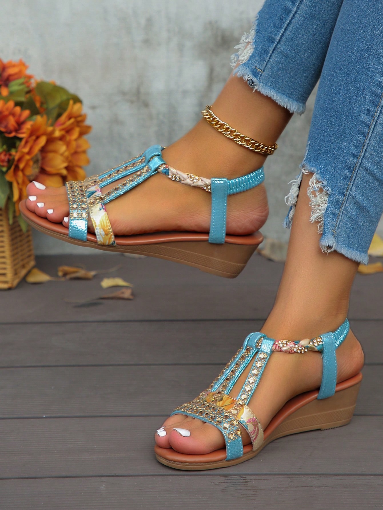 In Blue Women Platforms & Wedge Sandals