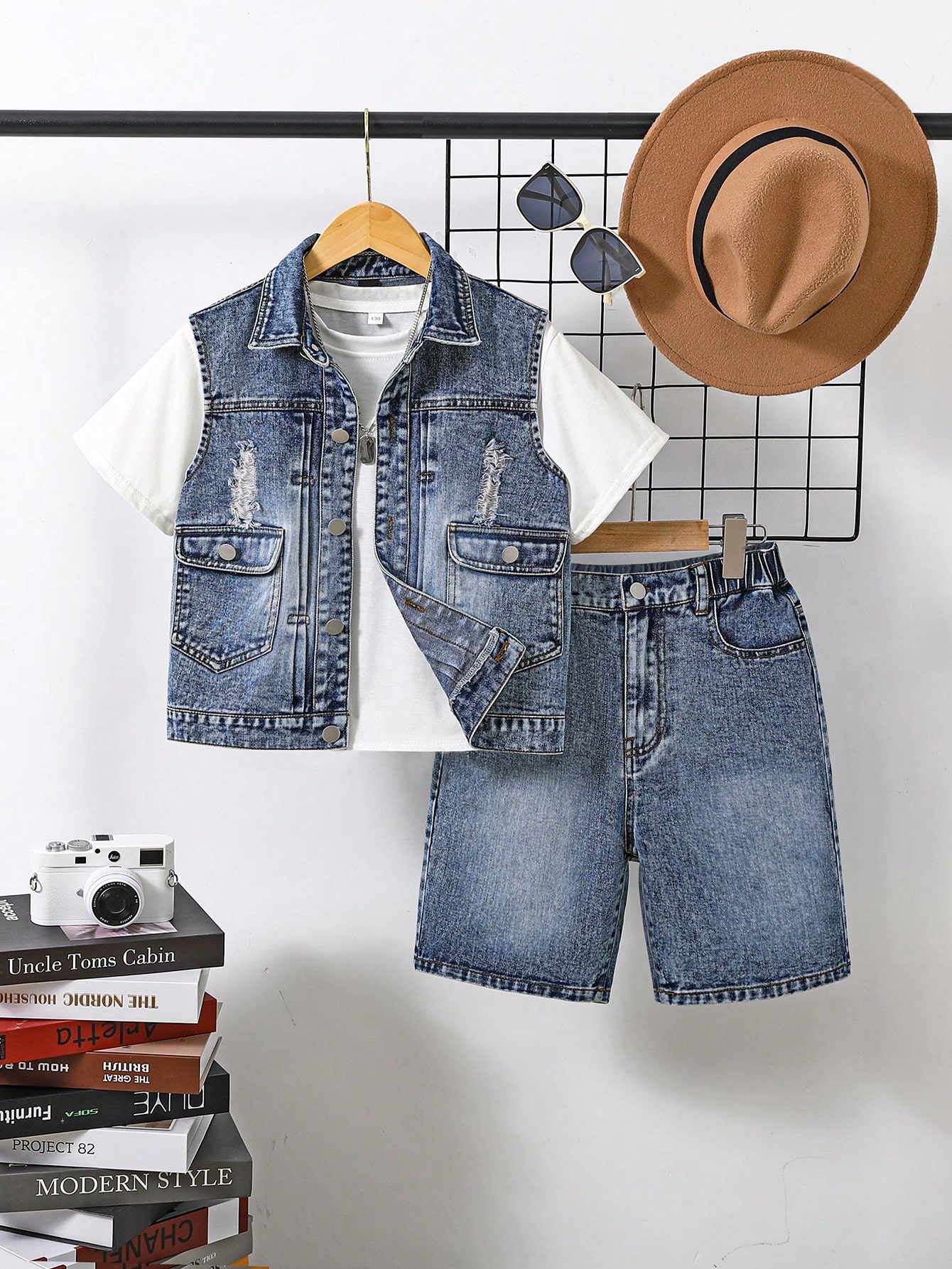 Tween Boys Denim Two-piece Outfits