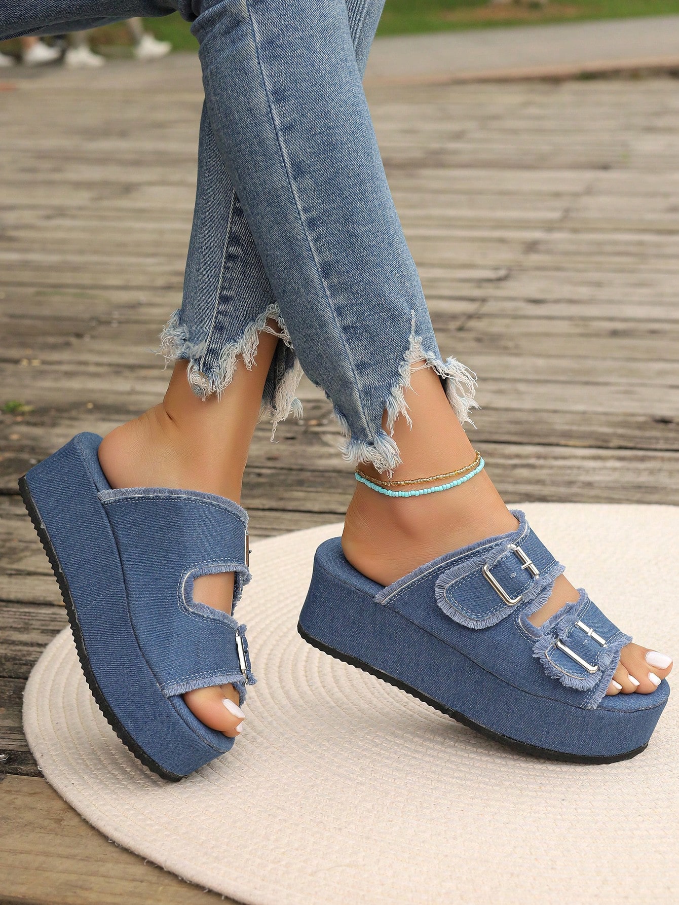 In Blue Women Platforms & Wedge Sandals