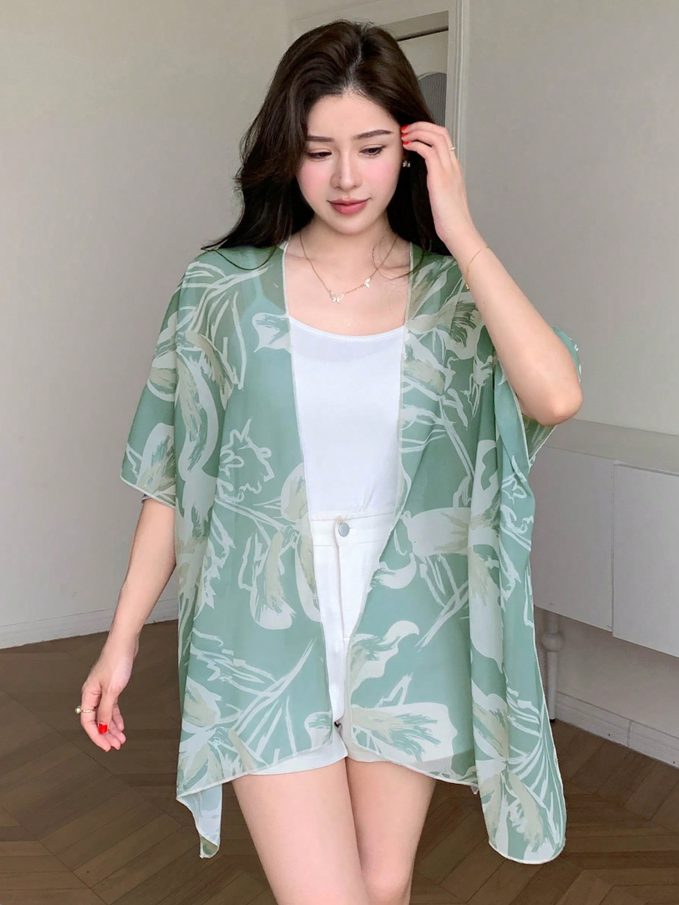 In Short Sleeve Women Kimonos