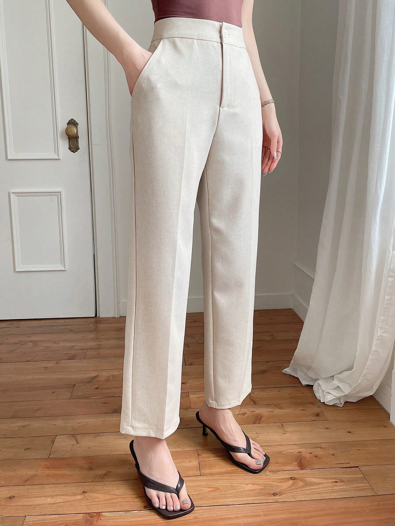 In Beige Women Pants