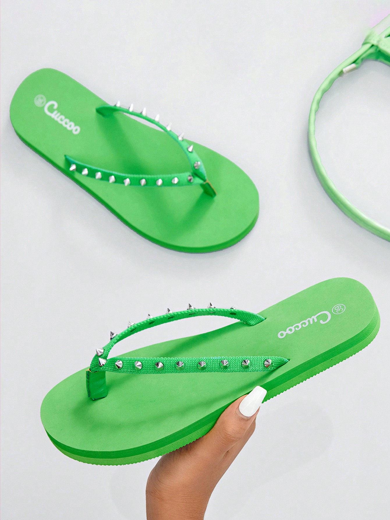 In Green Women Flip-Flops