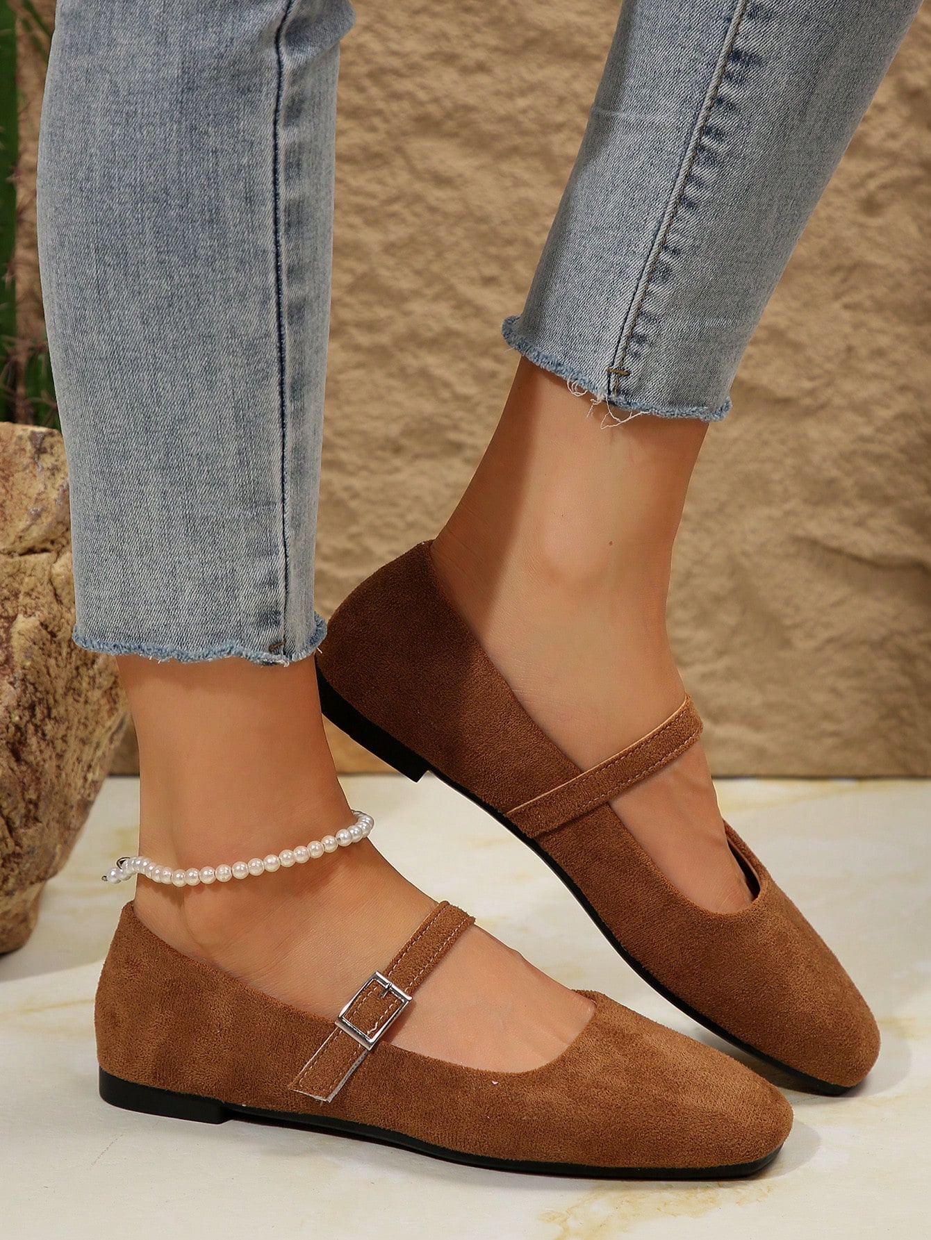 In Coffee Brown Women Flats