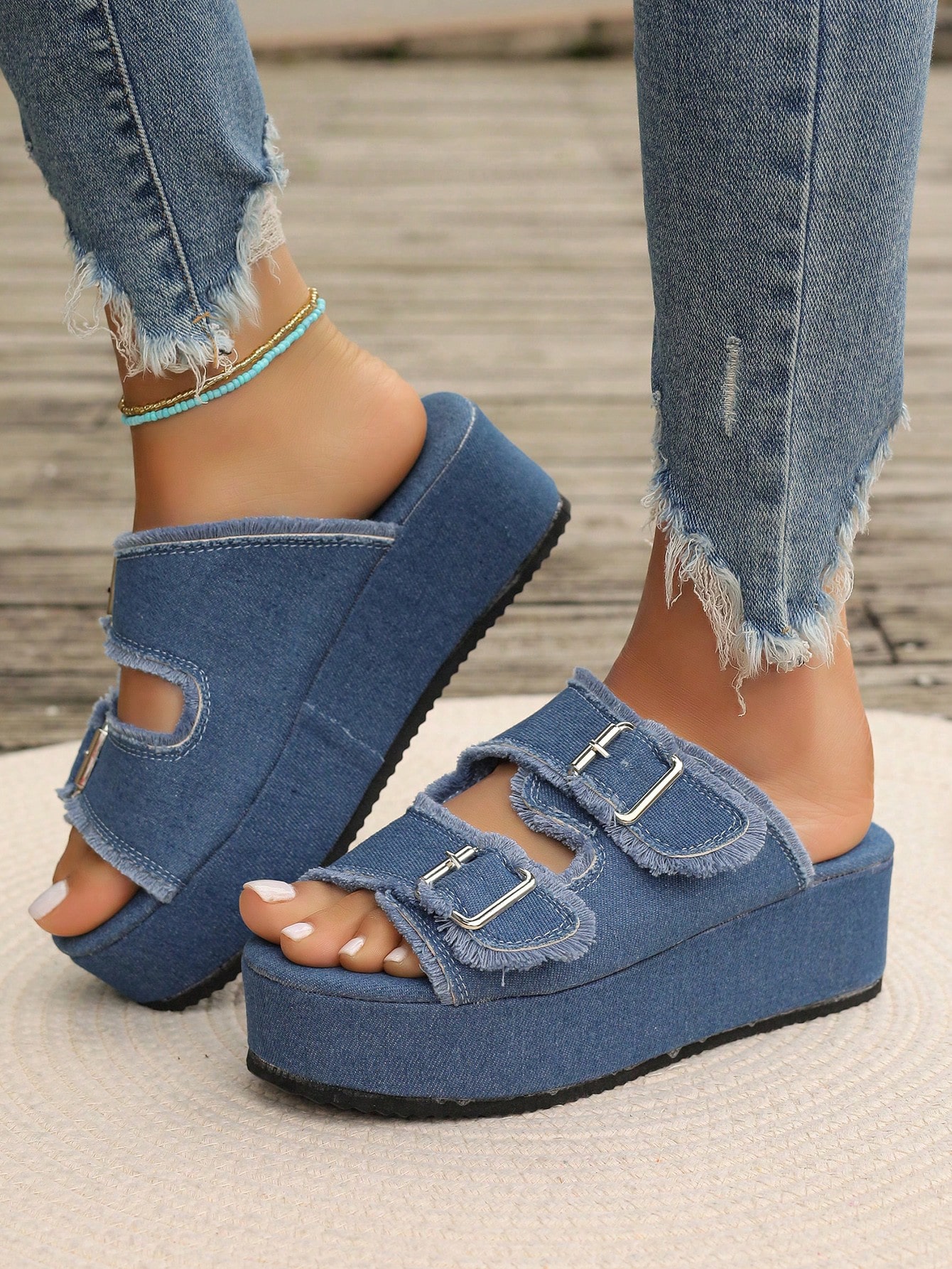 In Blue Women Platforms & Wedge Sandals