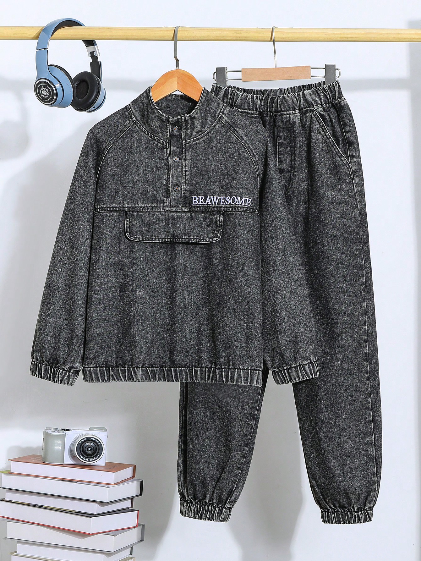 Tween Boys Denim Two-piece Outfits