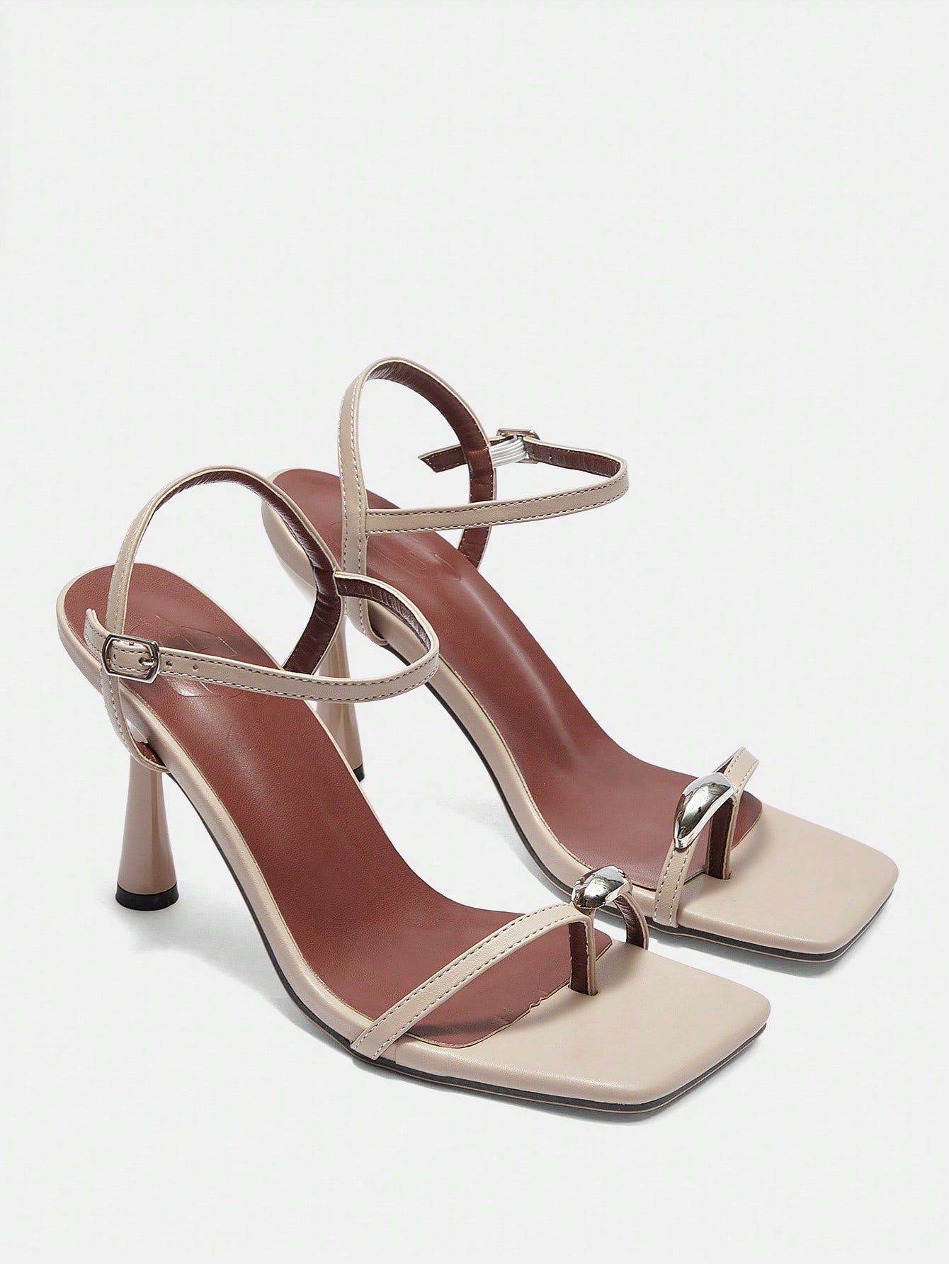 In Khaki Women Heeled Sandals