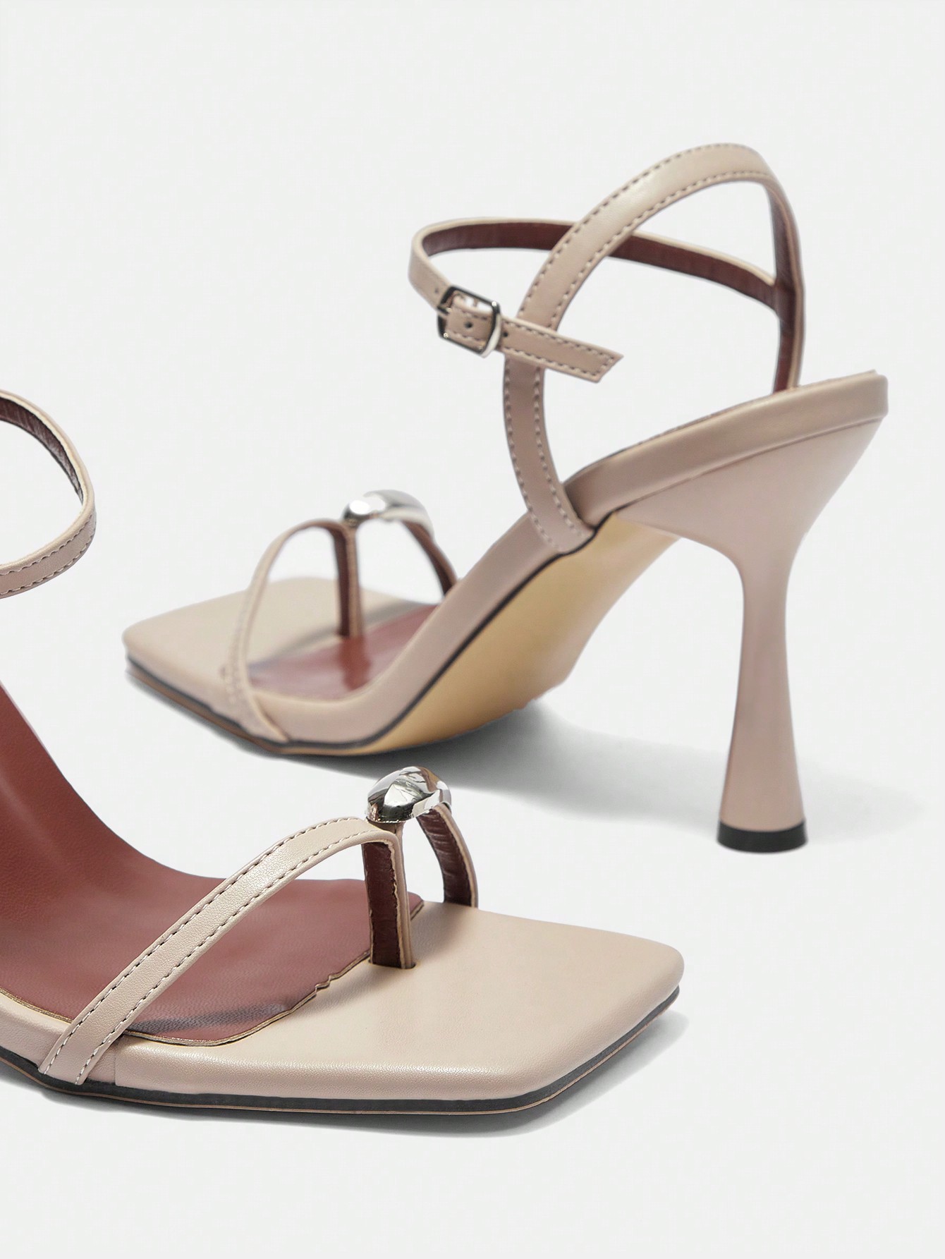 In Khaki Women Heeled Sandals