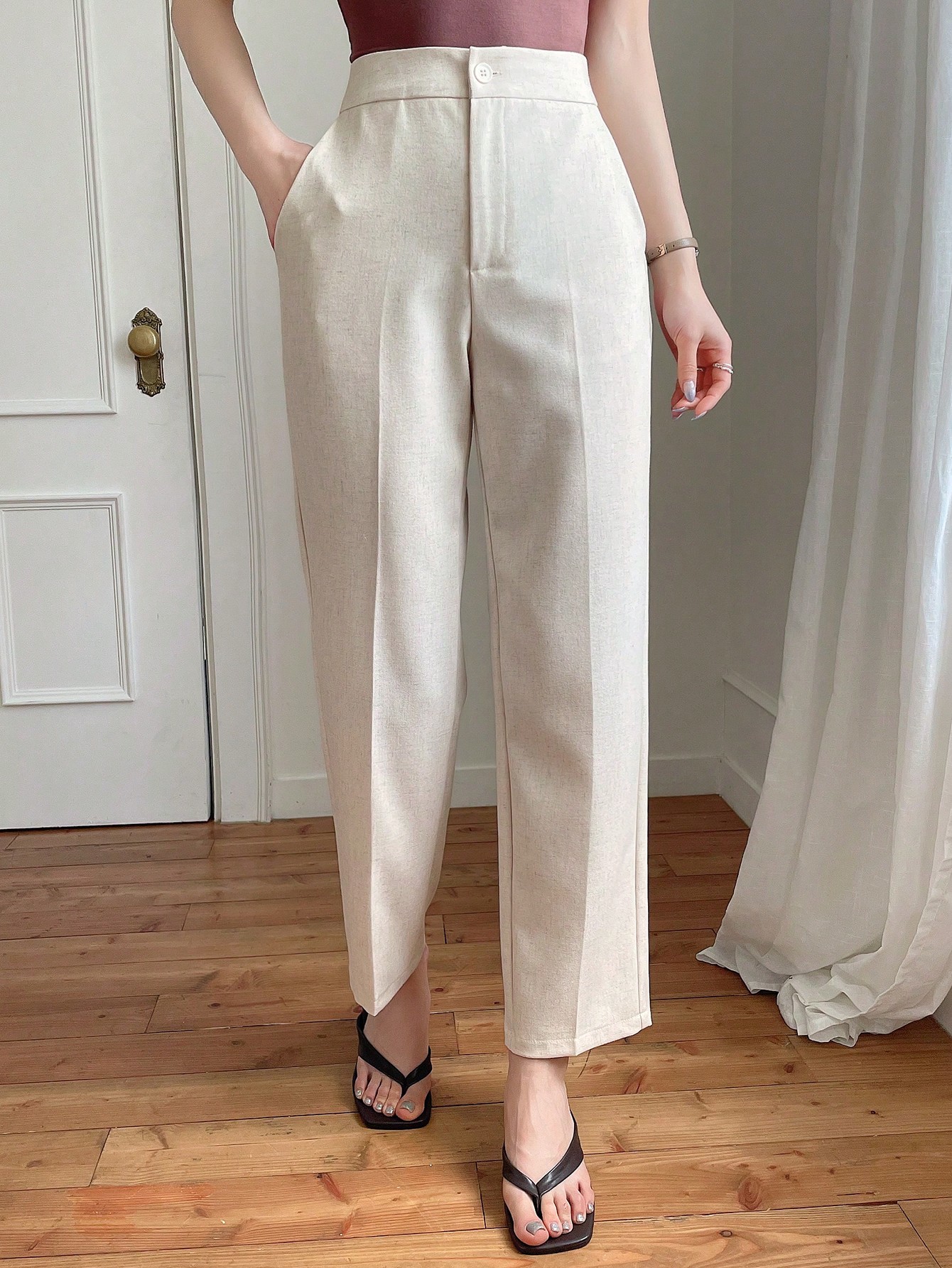 In Beige Women Pants