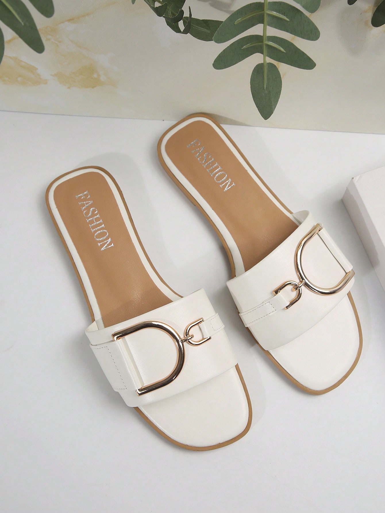 In White Women Flat Sandals