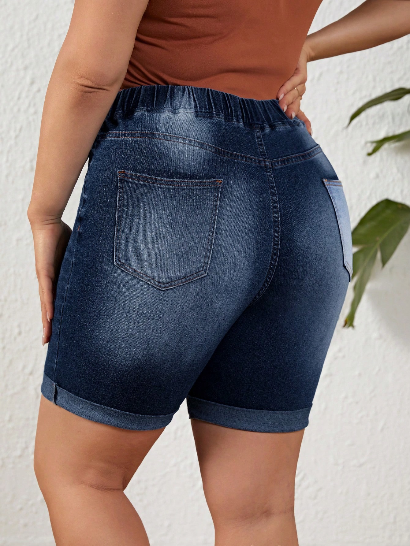 Plus Size Denim Shorts