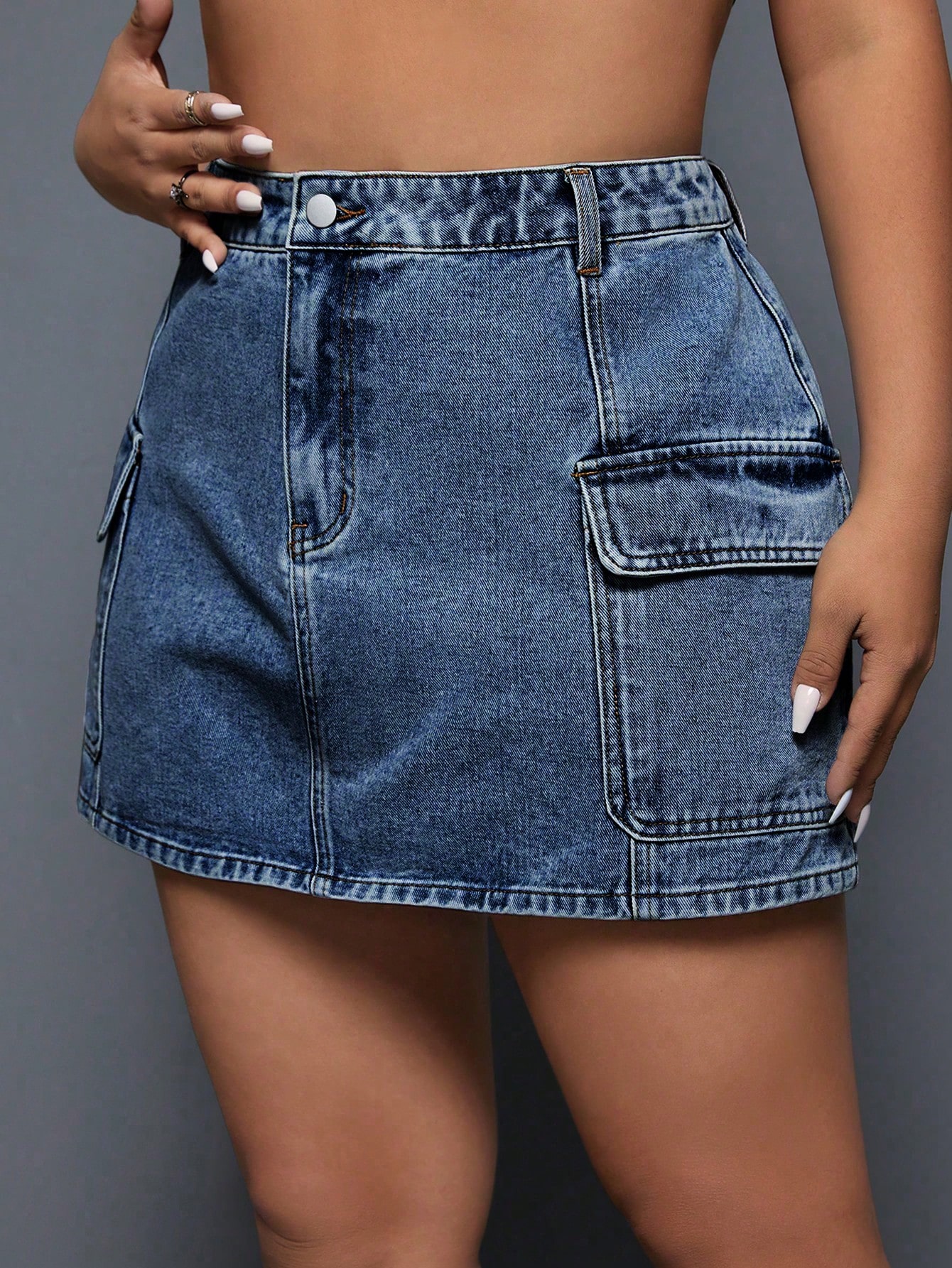 Plus Size Denim Skirts